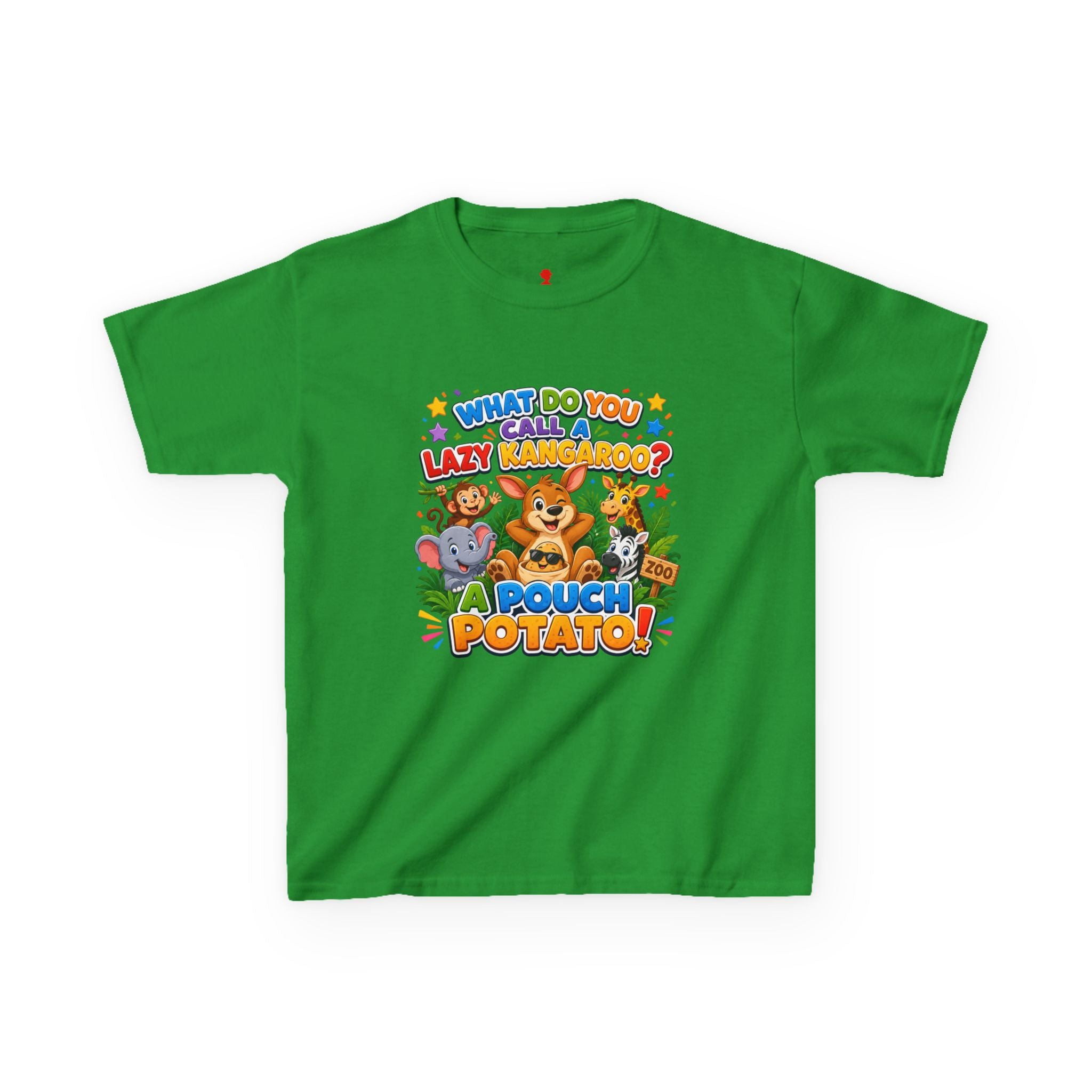 Lazy Kangaroo Pouch Potato Kids T-Shirt | Cute Animal Nursery Tee