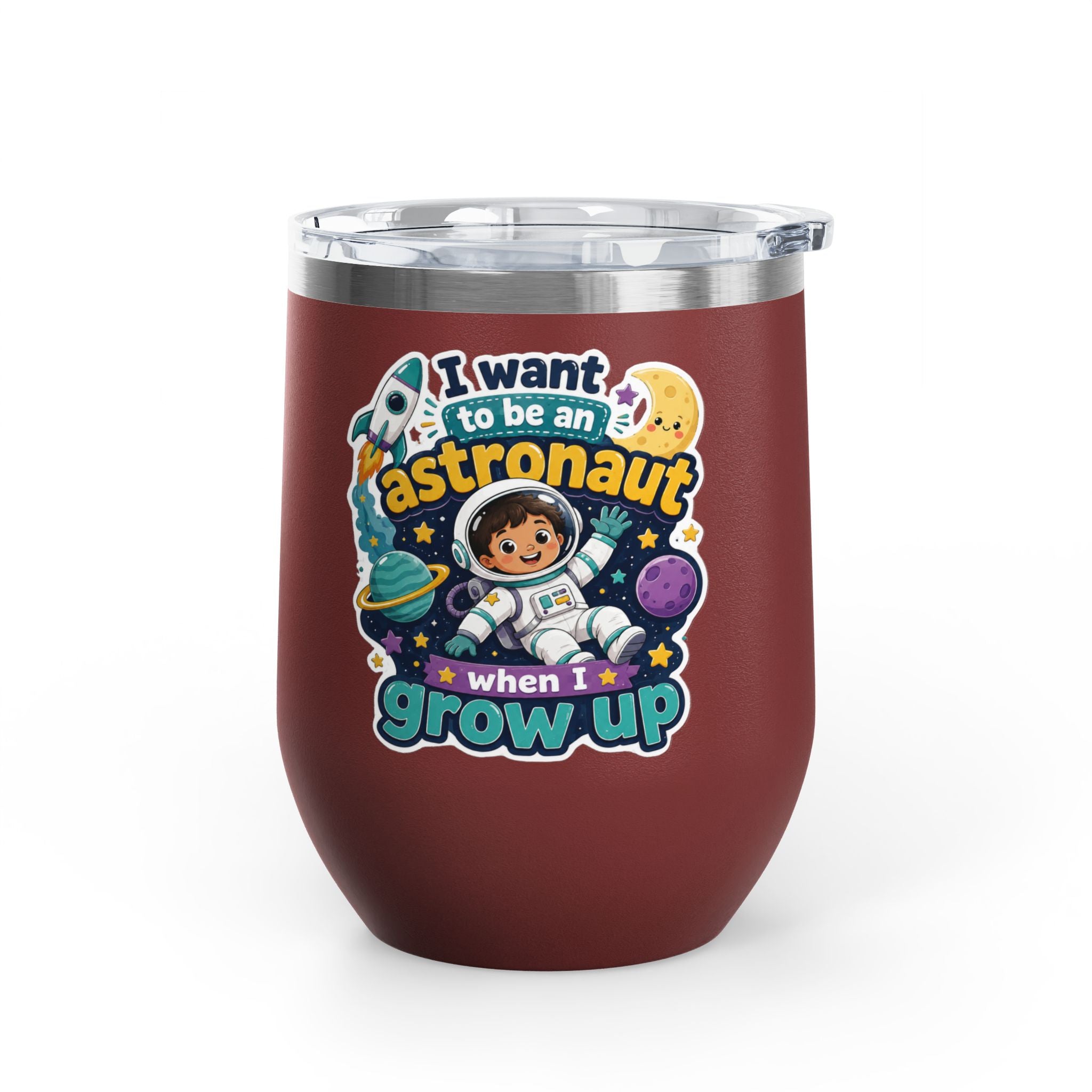 Astronaut Kids Tumbler — "I Want to Be an Astronaut When I Grow Up" 12oz