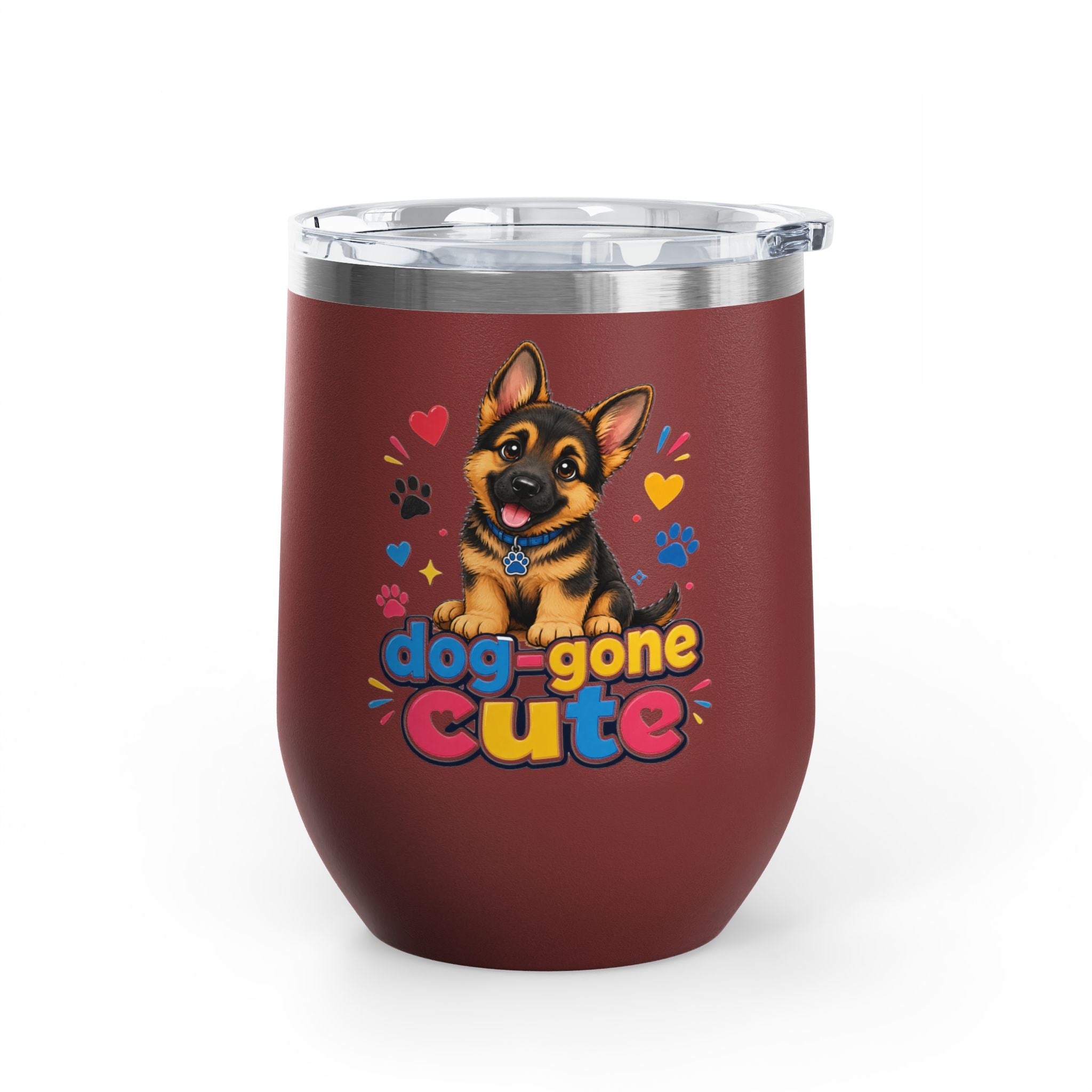 "Dog-Gone Cute" German Shepherd 12oz Insulated Cup