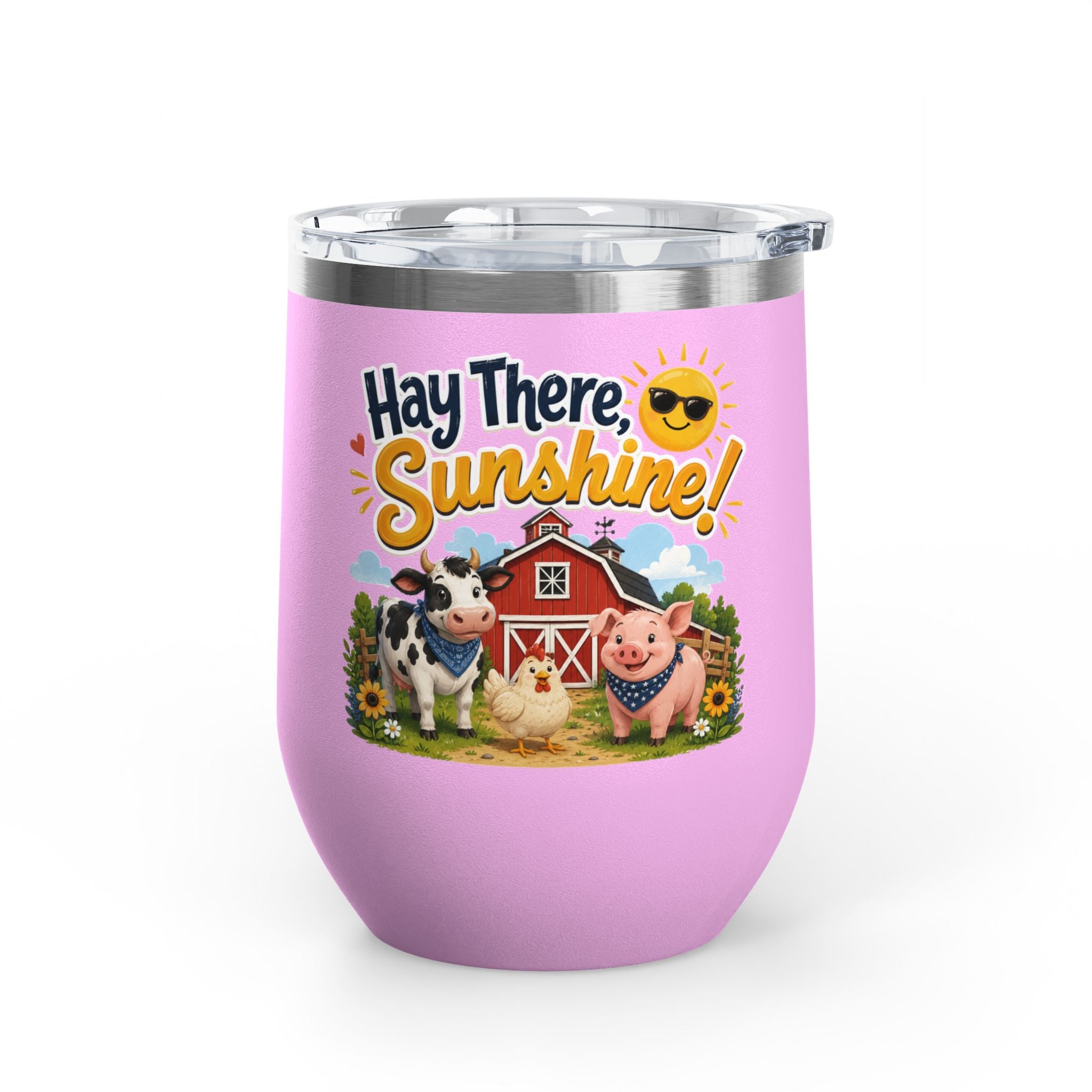 "Hay There, Sunshine!" Farm Animal 12oz Insulated Cup