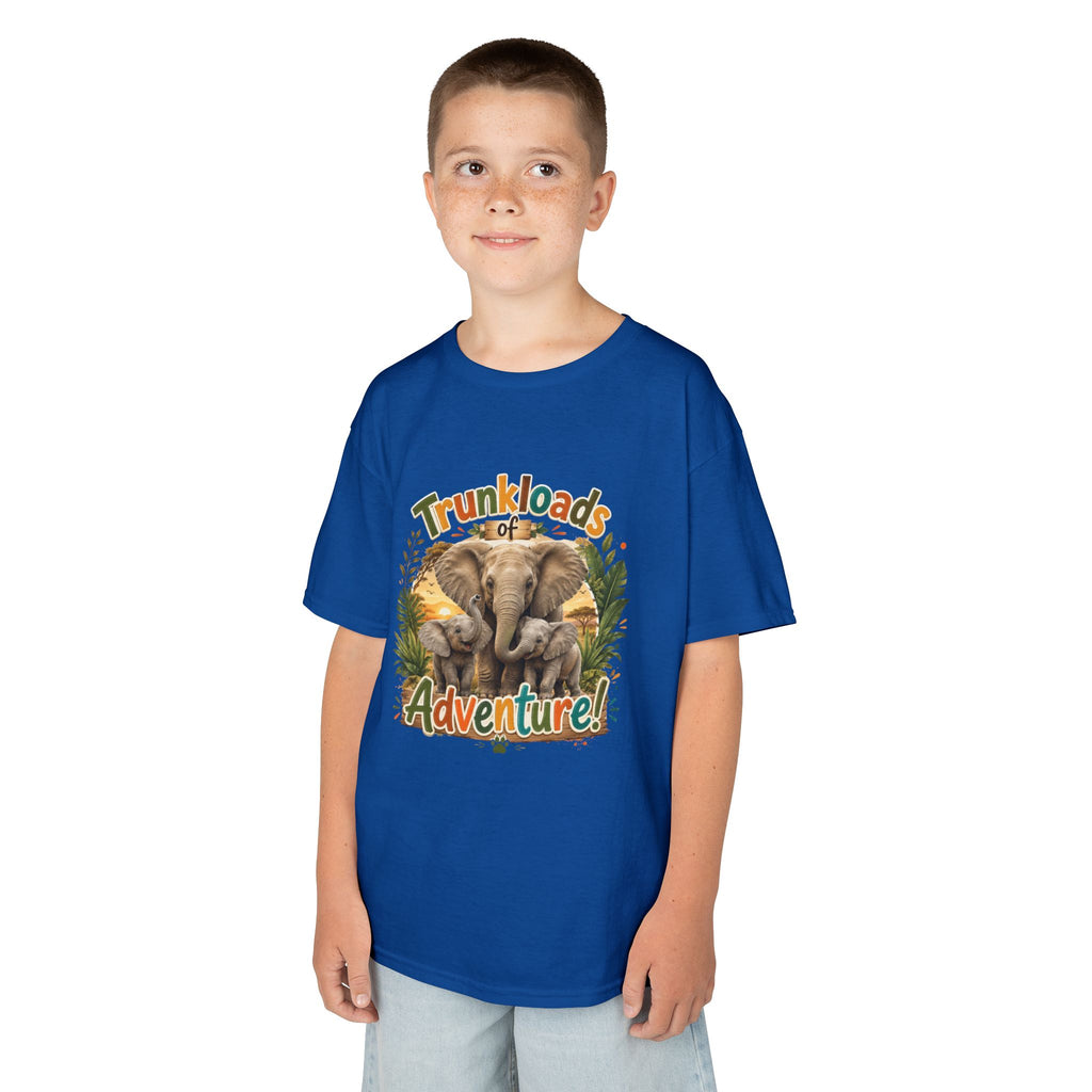 Kids Tee - "Trunkloads of Adventure" Elephant Graphic