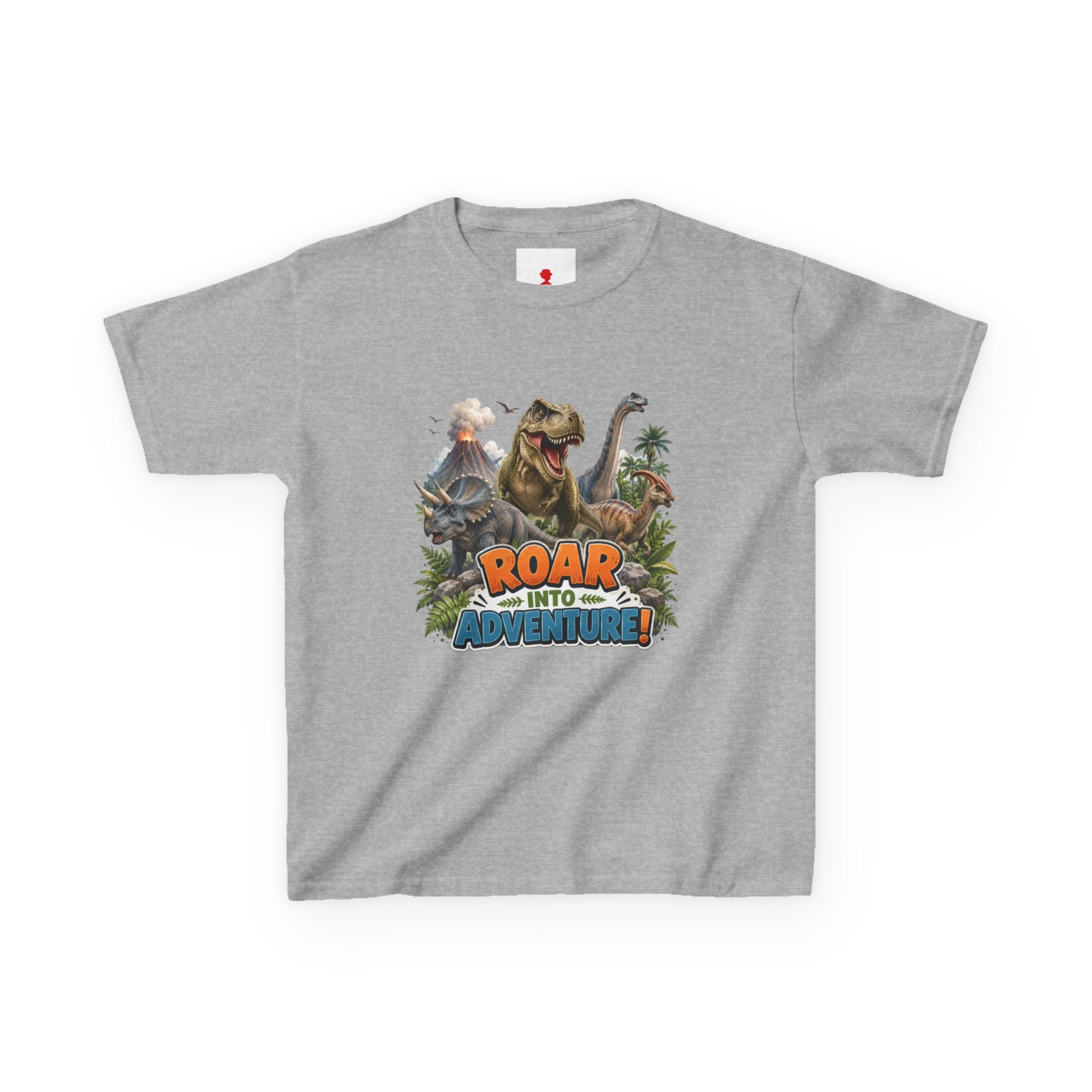 Kids Dinosaur Tee - "Roar Into Adventure" Graphic Shirt for Boys & Girls