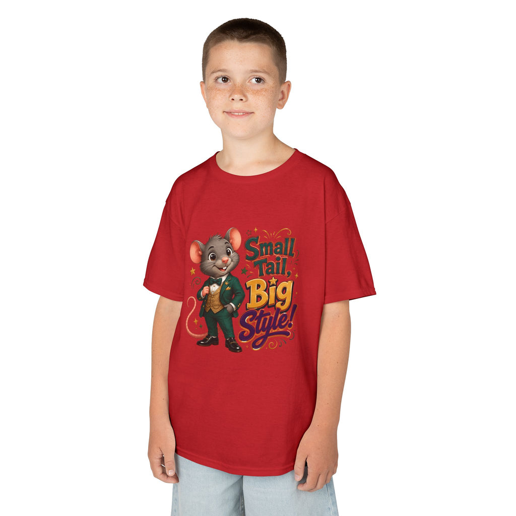 Kids T-Shirt — “Small Tail, Big Style!” Cartoon Mouse Graphic Tee