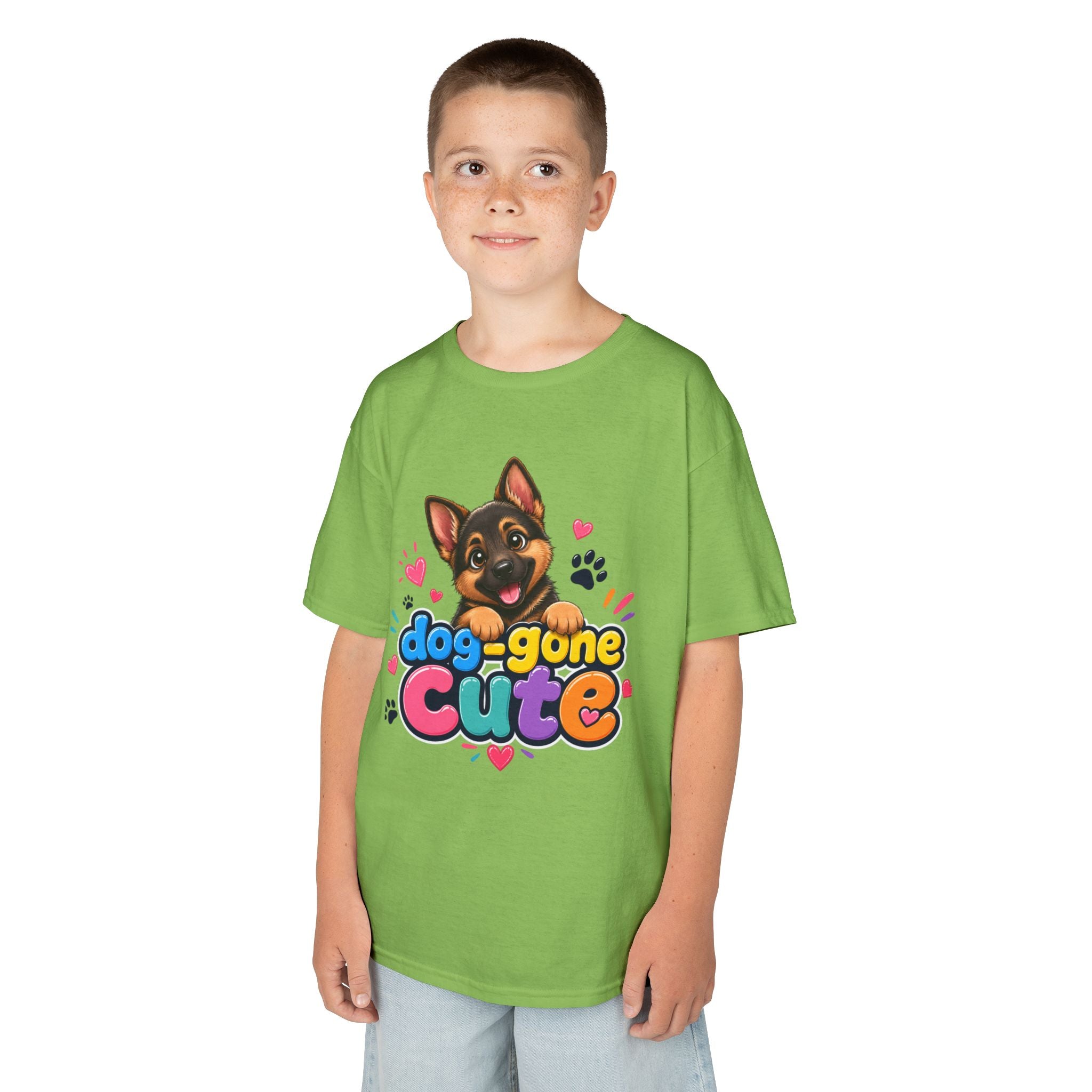 Kids T-Shirt — "Dog-Gone Cute" German Shepherd Puppy Tee