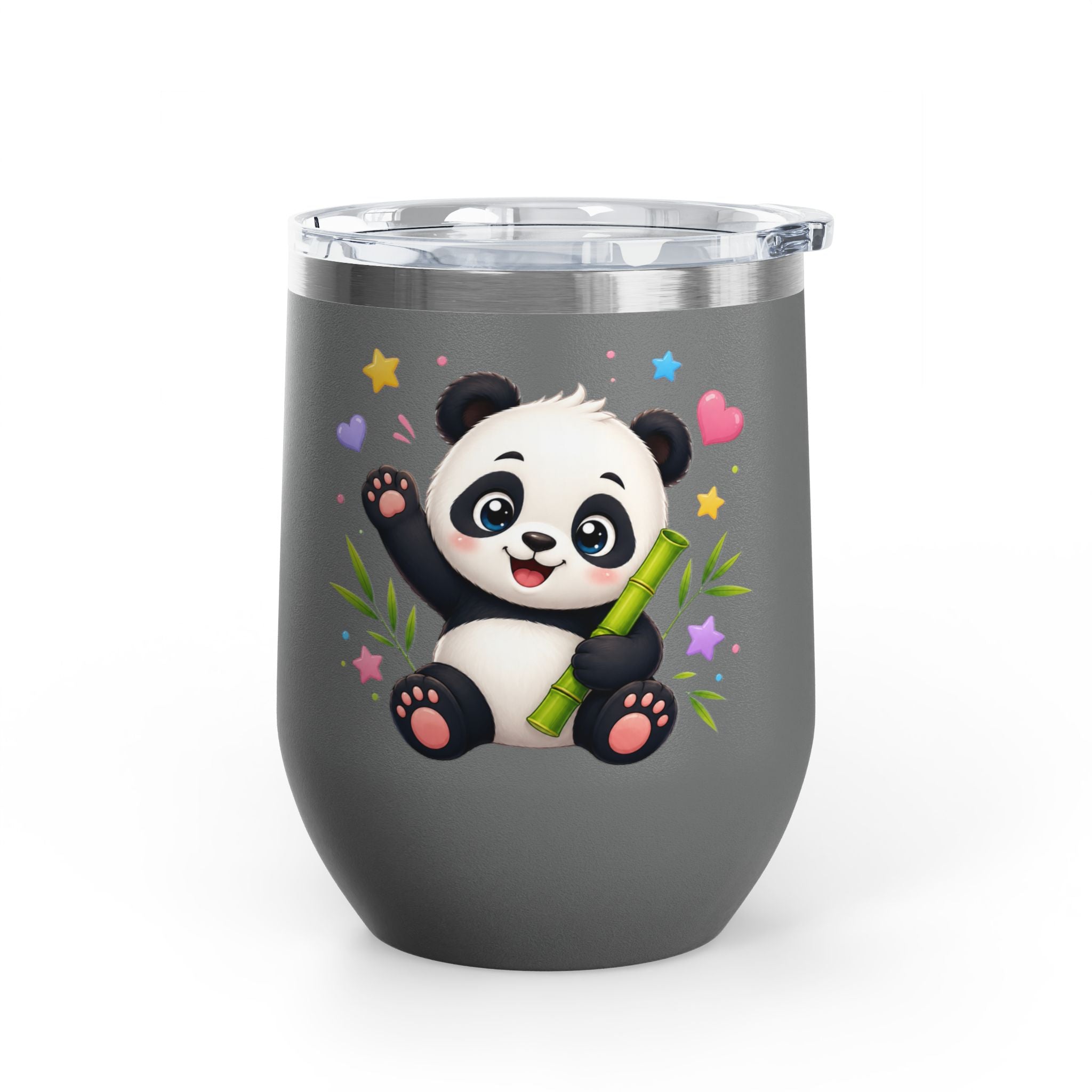 Panda Love 12oz Tumbler — Cute Bamboo Baby Panda Insulated Cup