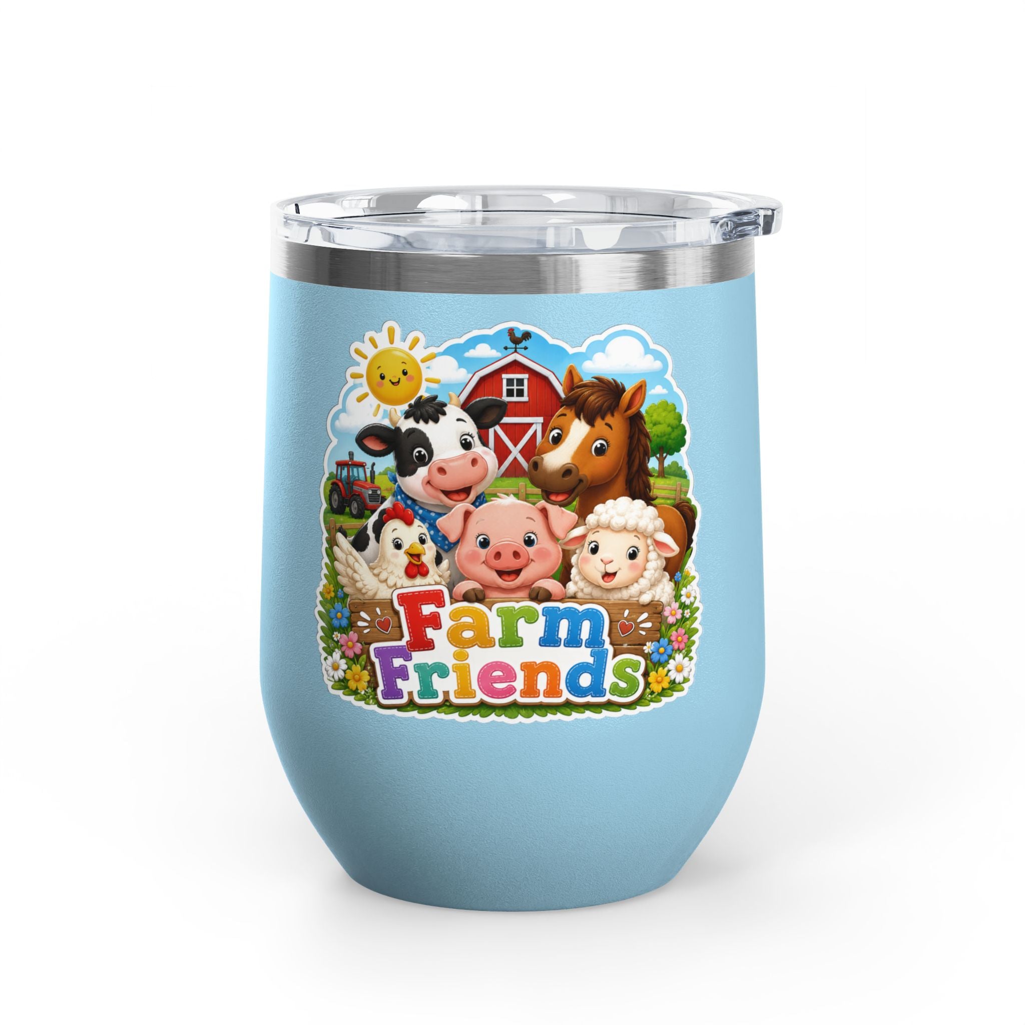 Farm Friends 12oz Tumbler — Cute Barnyard Animal Insulated Cup