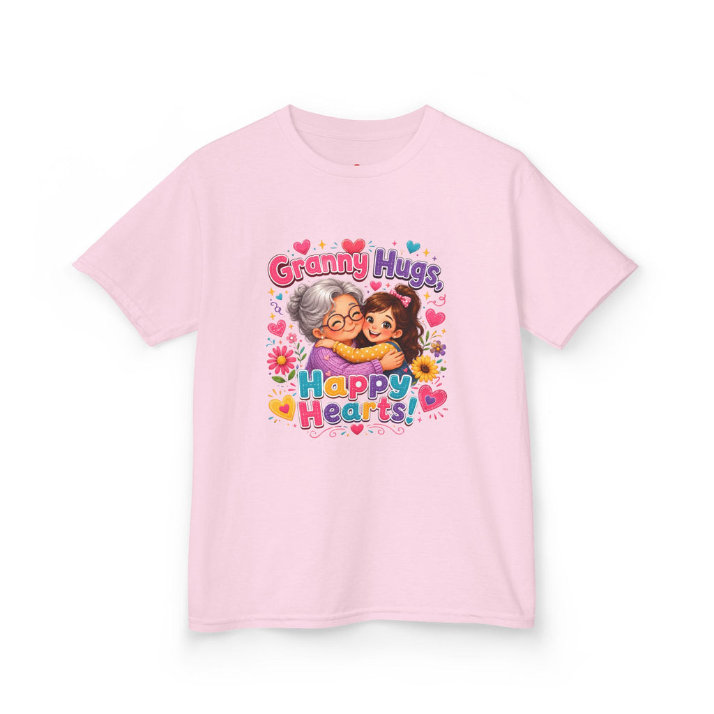 Granny Hugs Happy Hearts Tee | Grandma Grandchild Cute Illustration