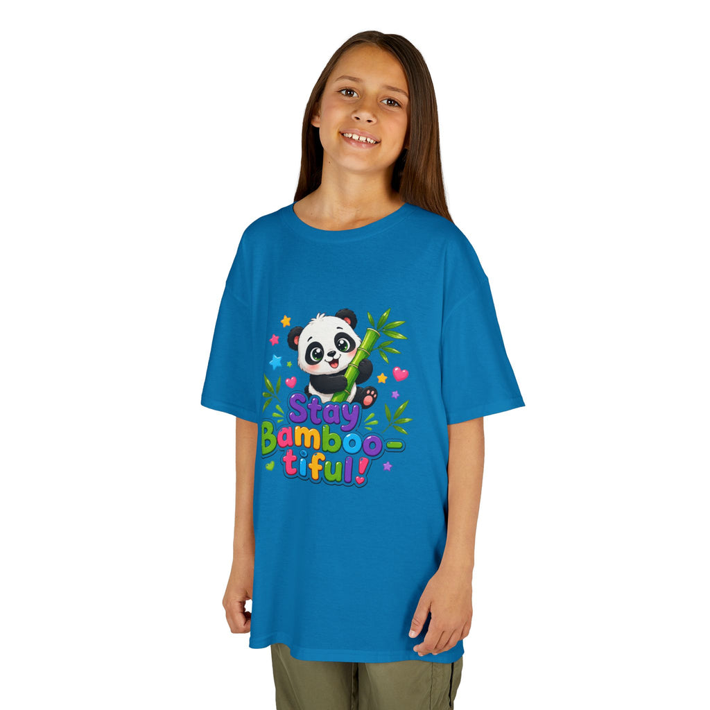 Kids Panda 'Stay Bambootiful!' T-Shirt — Cute Bamboo Forest Tee for Boys & Girls