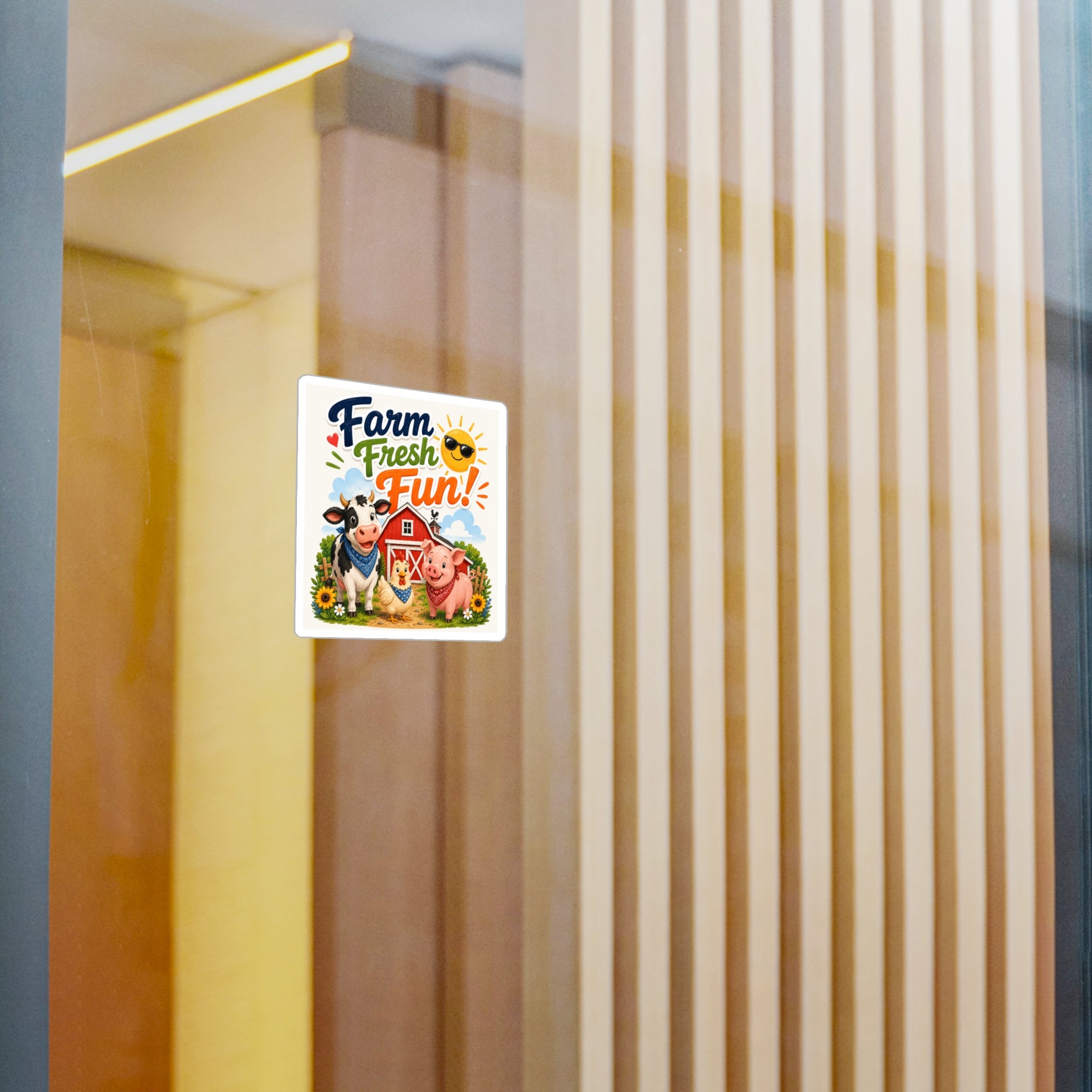 Farm Fresh Fun! Vinyl Sticker — Cute Barnyard Animal Decal