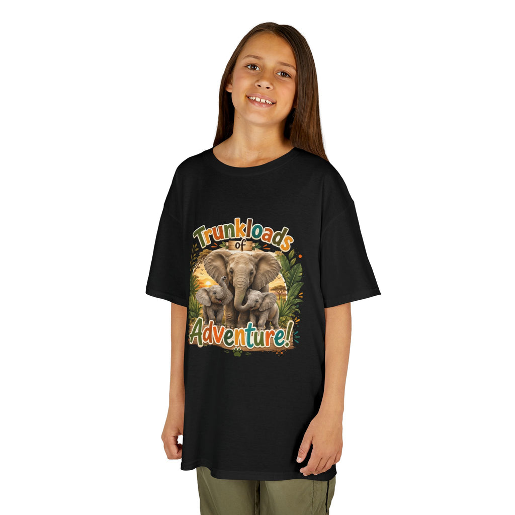 Kids Tee - "Trunkloads of Adventure" Elephant Graphic