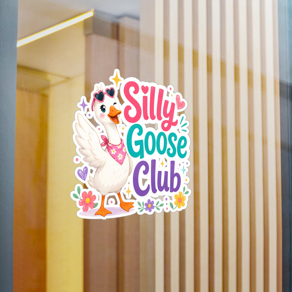 Silly Goose Club Vinyl Sticker — Cute Kiss-Cut Decal for Laptops, Water Bottles & Kids’ Gifts