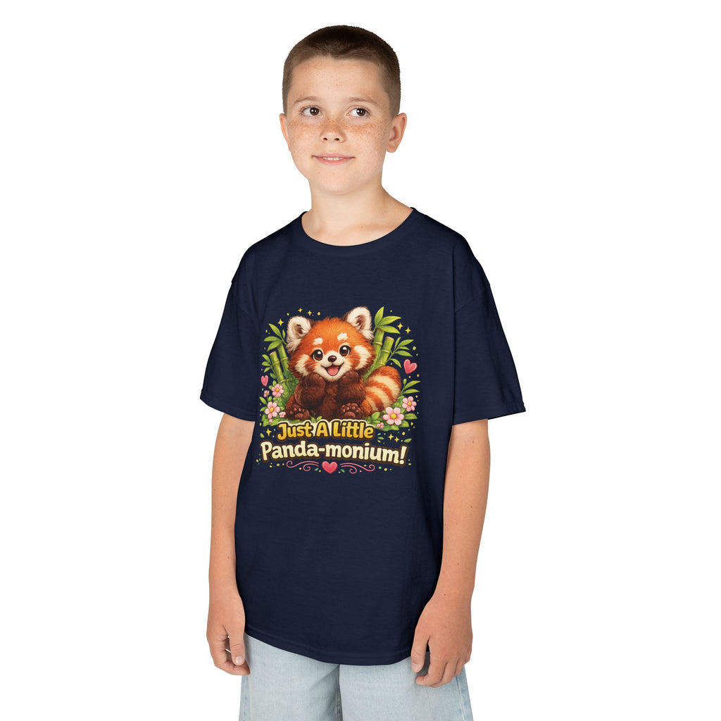 Red Panda Illustration Kids T-Shirt | "Just A Little Panda-monium"
