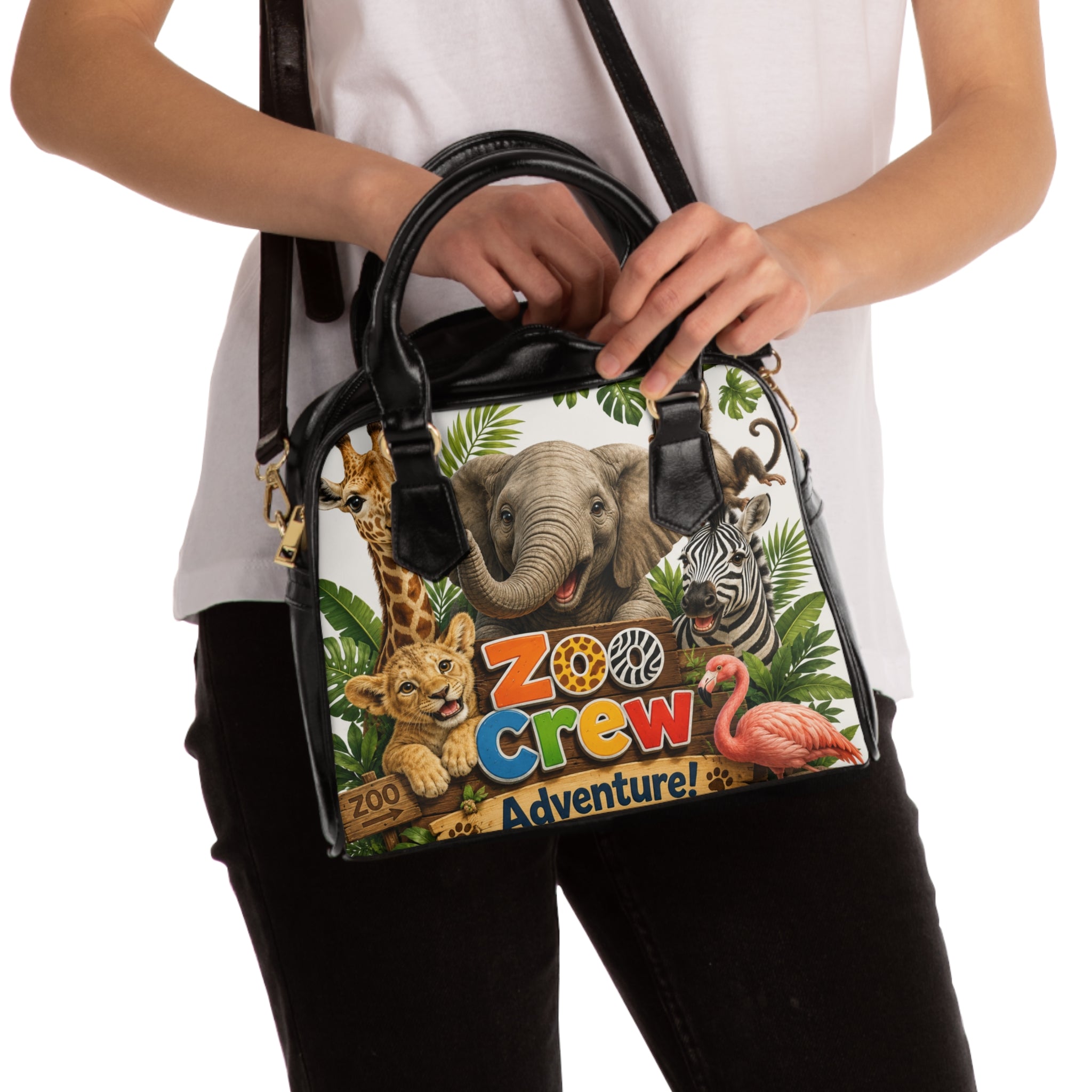 Zoo Crew Adventure Shoulder Handbag — Cute Safari Animal Kids Tote