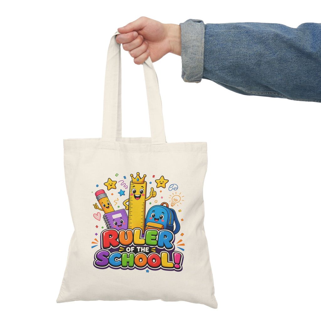 Ruler of the School Tote Bag — Cute Back-to-School Kids Canvas Tote