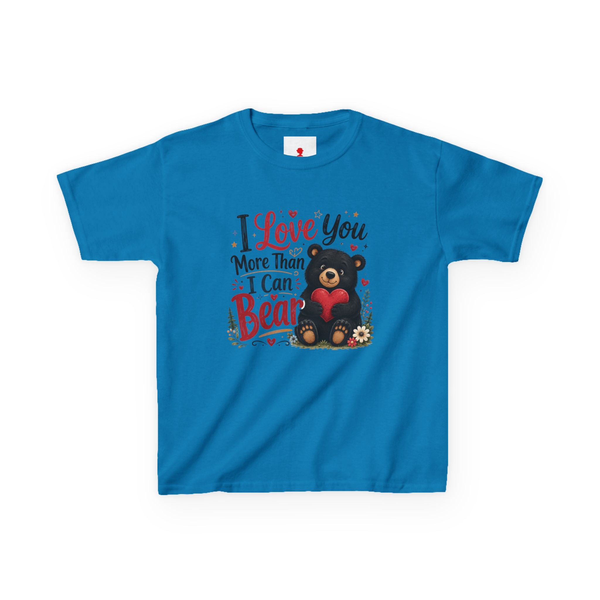 Kids T-Shirt - "I Love You More Than I Can Bear" Cute Bear Valentine Tee