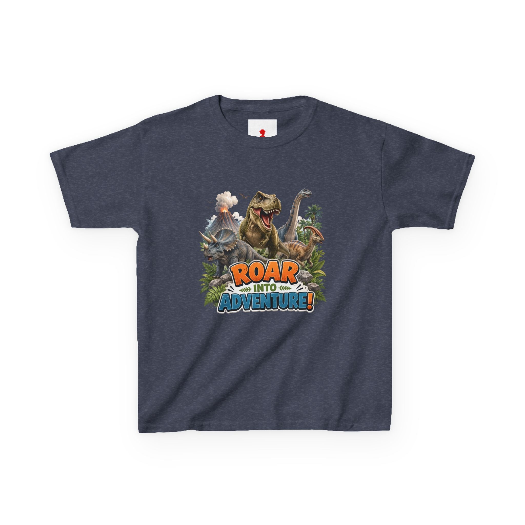 Kids Dinosaur Tee - "Roar Into Adventure" Graphic Shirt for Boys & Girls