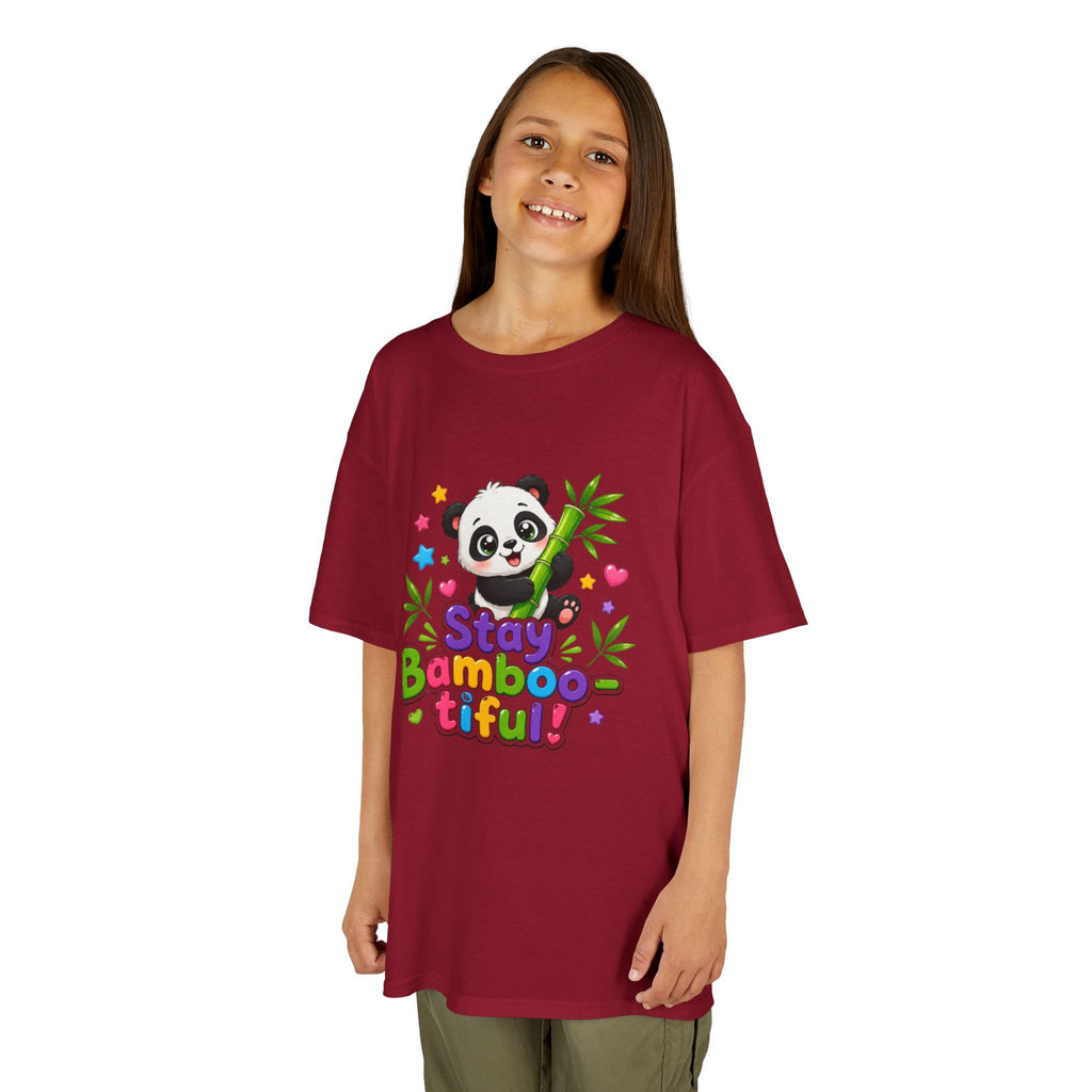 Kids Panda 'Stay Bambootiful!' T-Shirt — Cute Bamboo Forest Tee for Boys & Girls