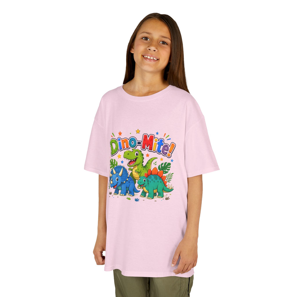 Kids T-Shirt - "Dino-Mite!" Colorful Dino Crew Tee for Toddlers & Kids