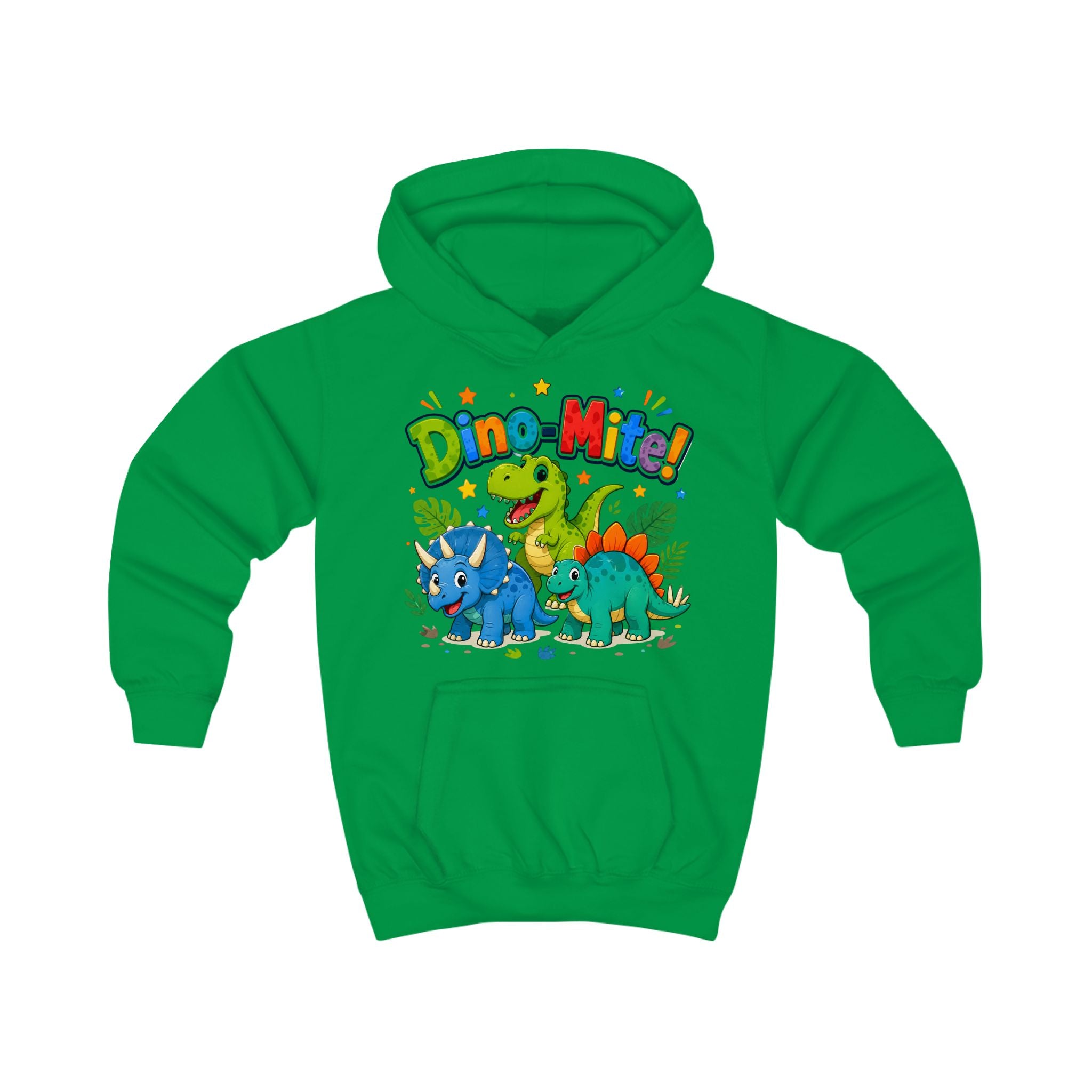 Dino-Mite! Kids Hoodie — Cute Colorful Dinosaur Pullover for Toddlers & Kids