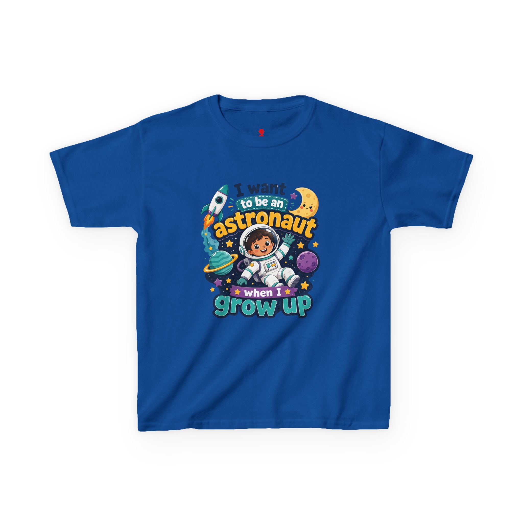 Kids Astronaut T-Shirt — "I Want to Be an Astronaut When I Grow Up" Space Tee