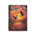 Adventure Spiral Notebook — "Chase the Sunrise, Live the Adventure" Ruled Journal