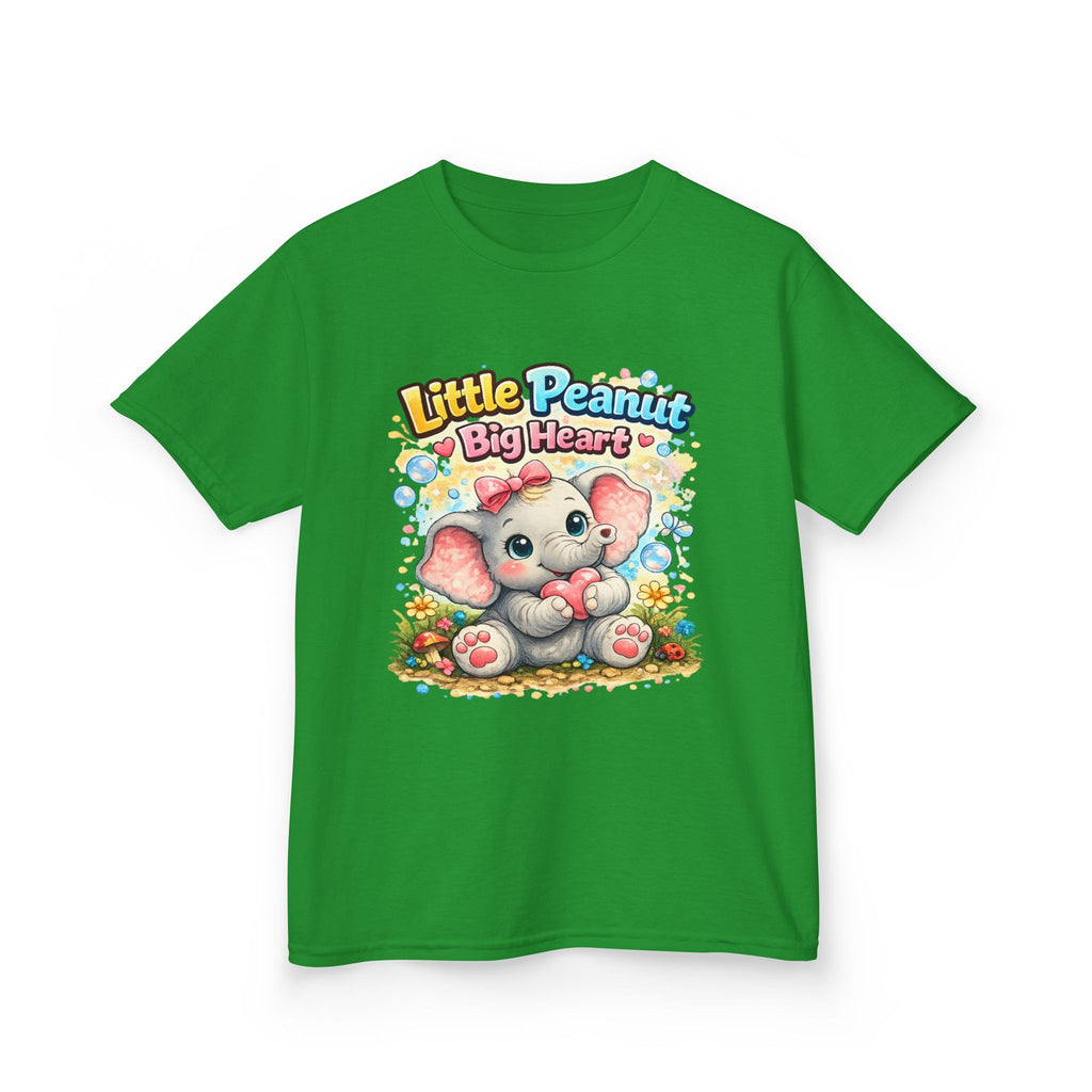 Kids Tee — "Little Peanut Big Heart" Cute Baby Elephant Shirt for Toddlers