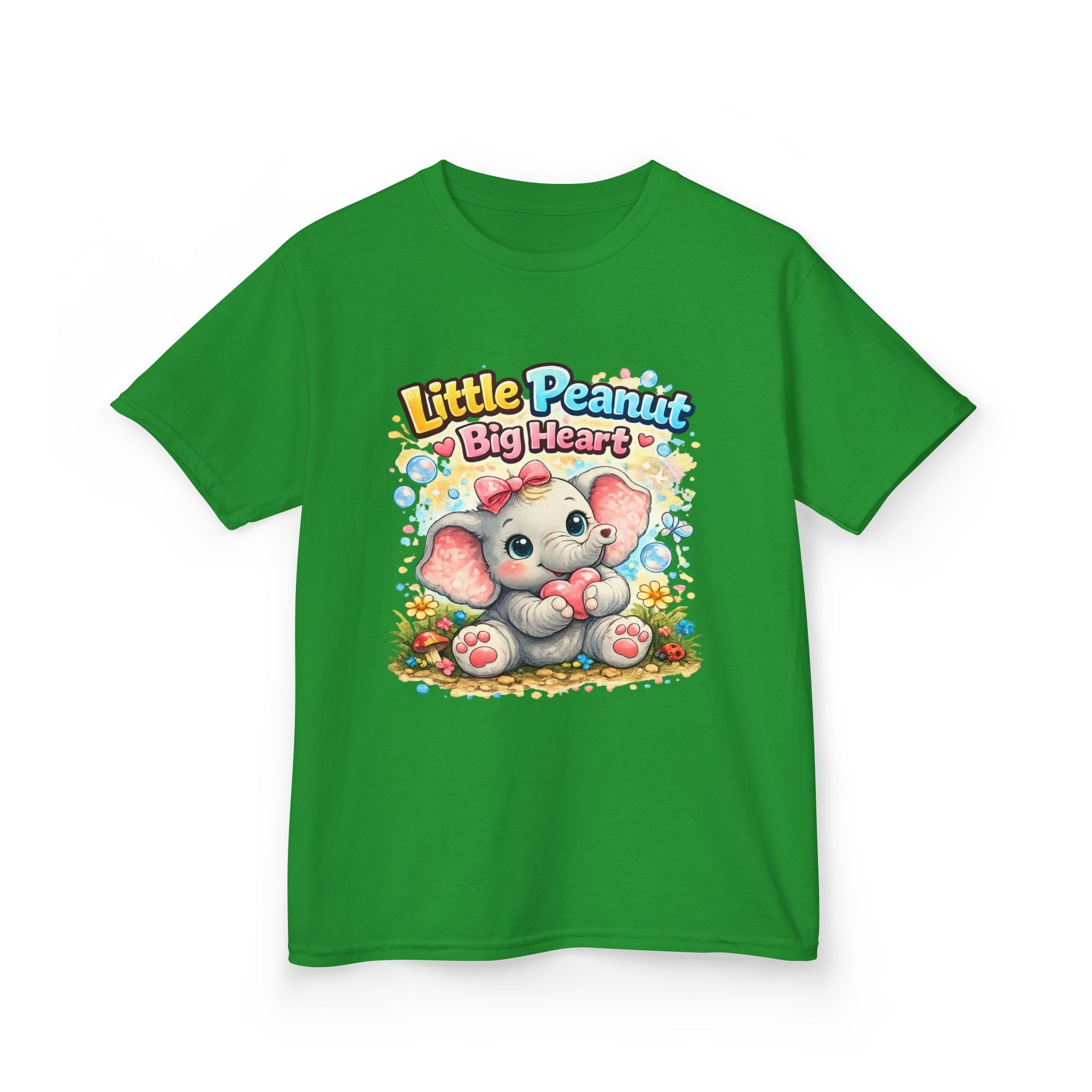 Kids Tee — "Little Peanut Big Heart" Cute Baby Elephant Shirt for Toddlers