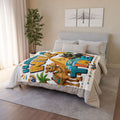 Having a Nile of a Time Blanket | Egyptian Pyramid Cat Camel Beach Design