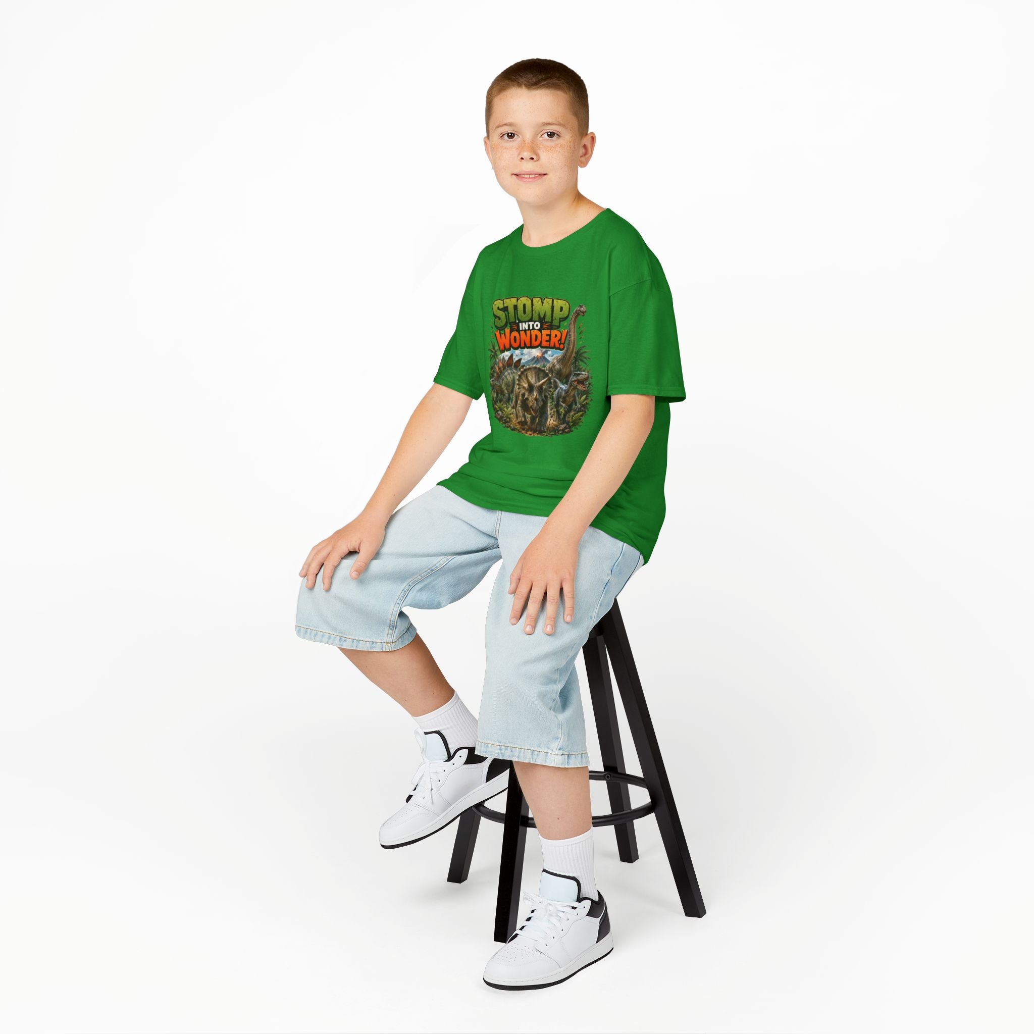Kids T-Shirt - "Stomp Into Wonder" Dinosaur Graphic Tee