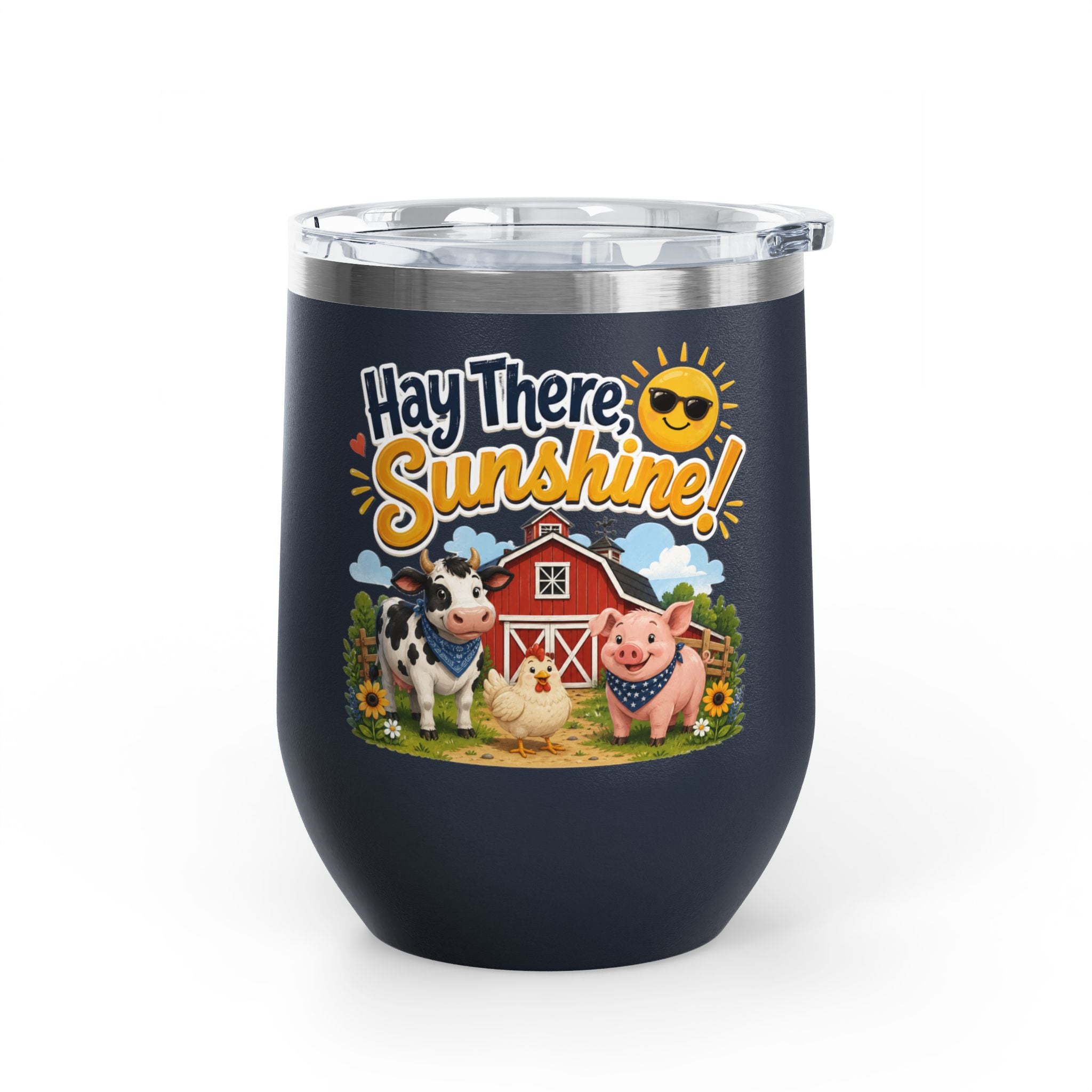 "Hay There, Sunshine!" Farm Animal 12oz Insulated Cup