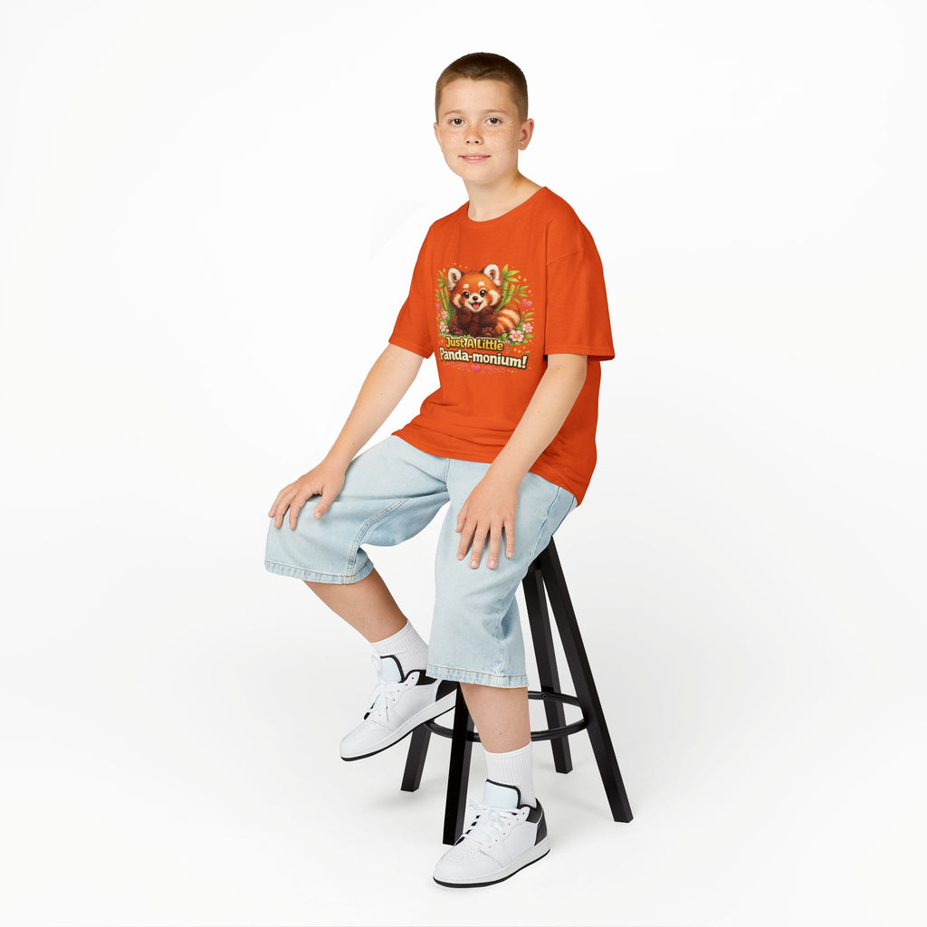 Red Panda Illustration Kids T-Shirt | "Just A Little Panda-monium"