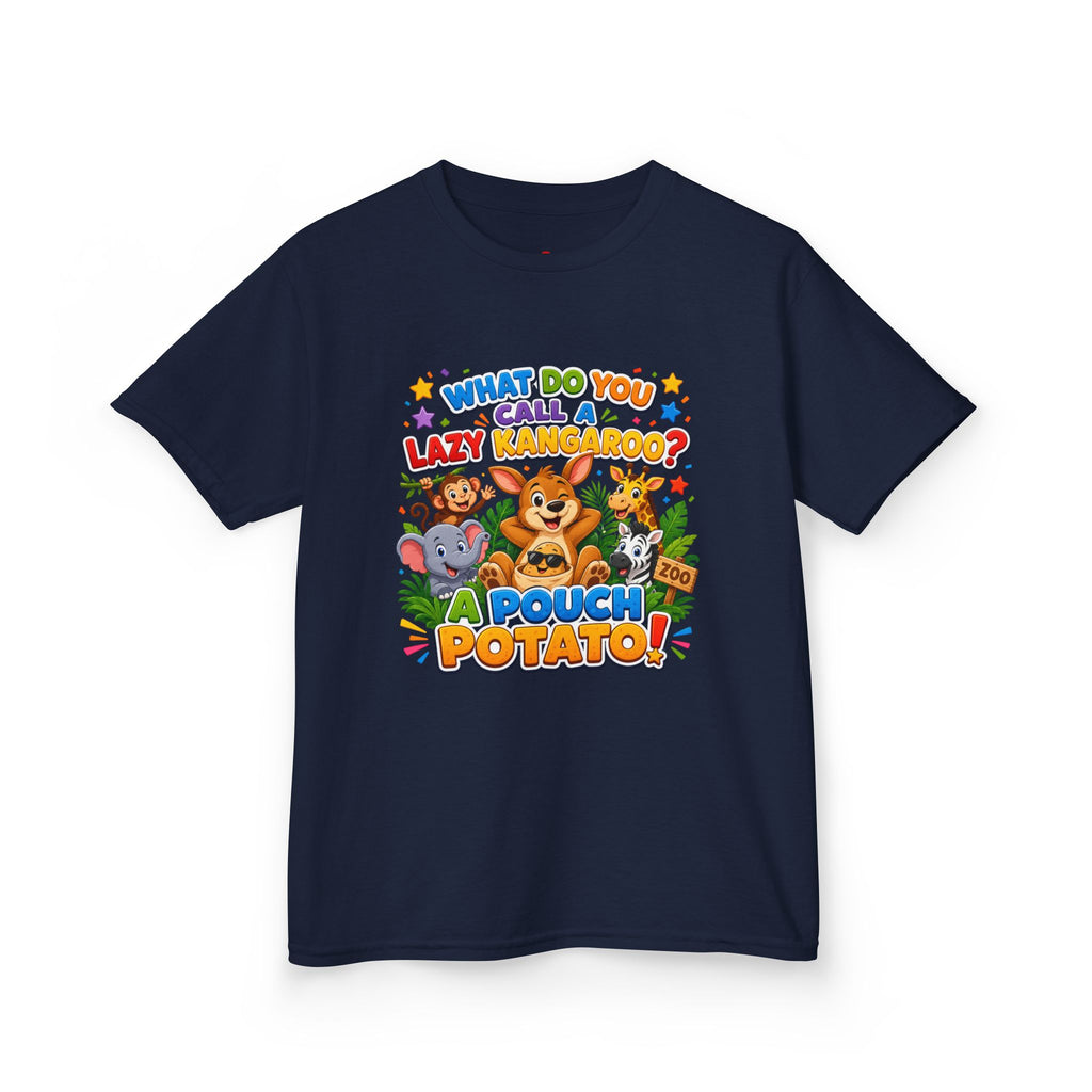Lazy Kangaroo Pouch Potato Kids T-Shirt | Cute Animal Nursery Tee