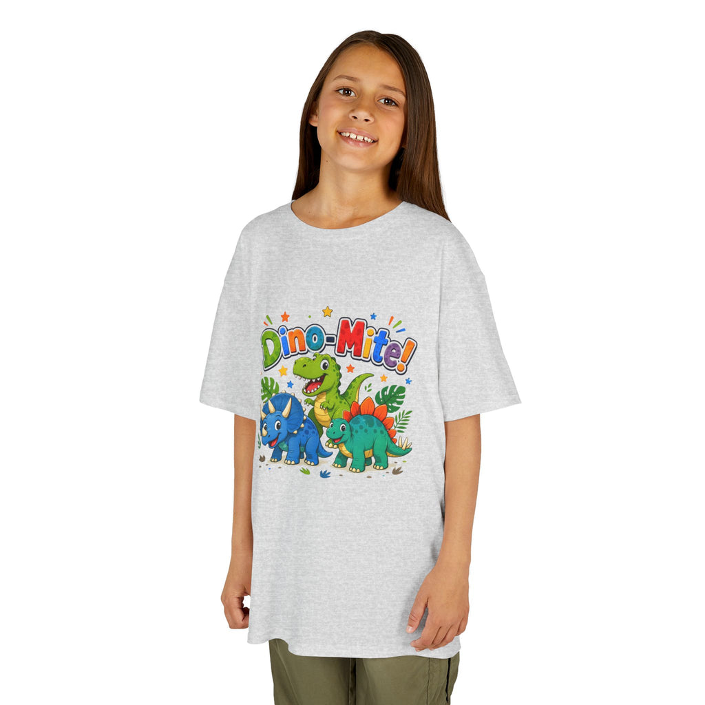 Kids T-Shirt - "Dino-Mite!" Colorful Dino Crew Tee for Toddlers & Kids