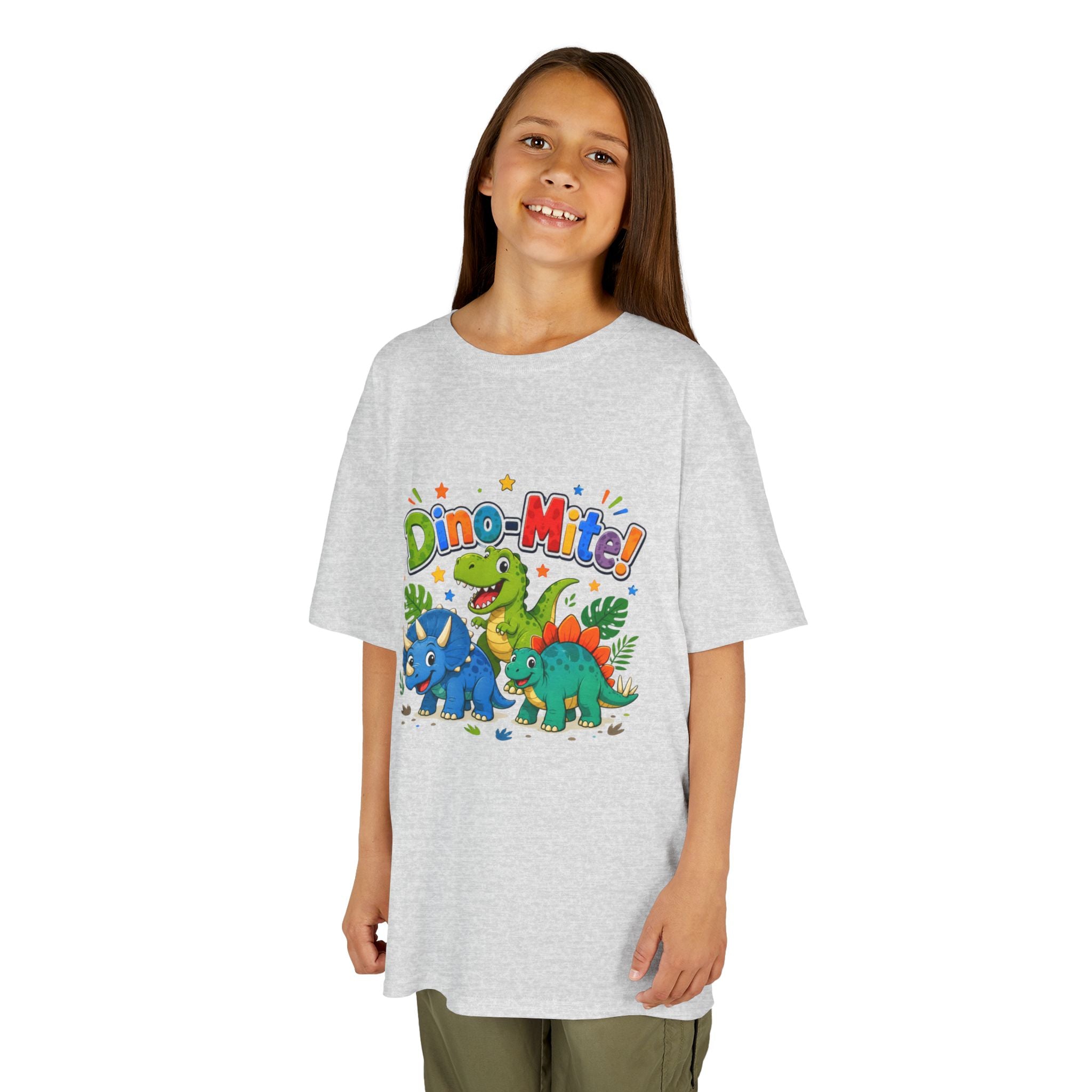 Kids T-Shirt - "Dino-Mite!" Colorful Dino Crew Tee for Toddlers & Kids