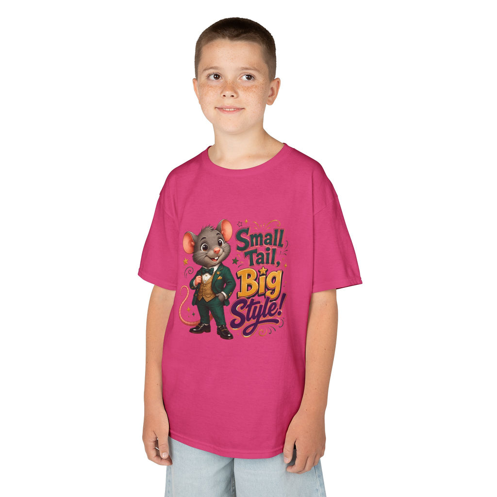Kids T-Shirt — “Small Tail, Big Style!” Cartoon Mouse Graphic Tee