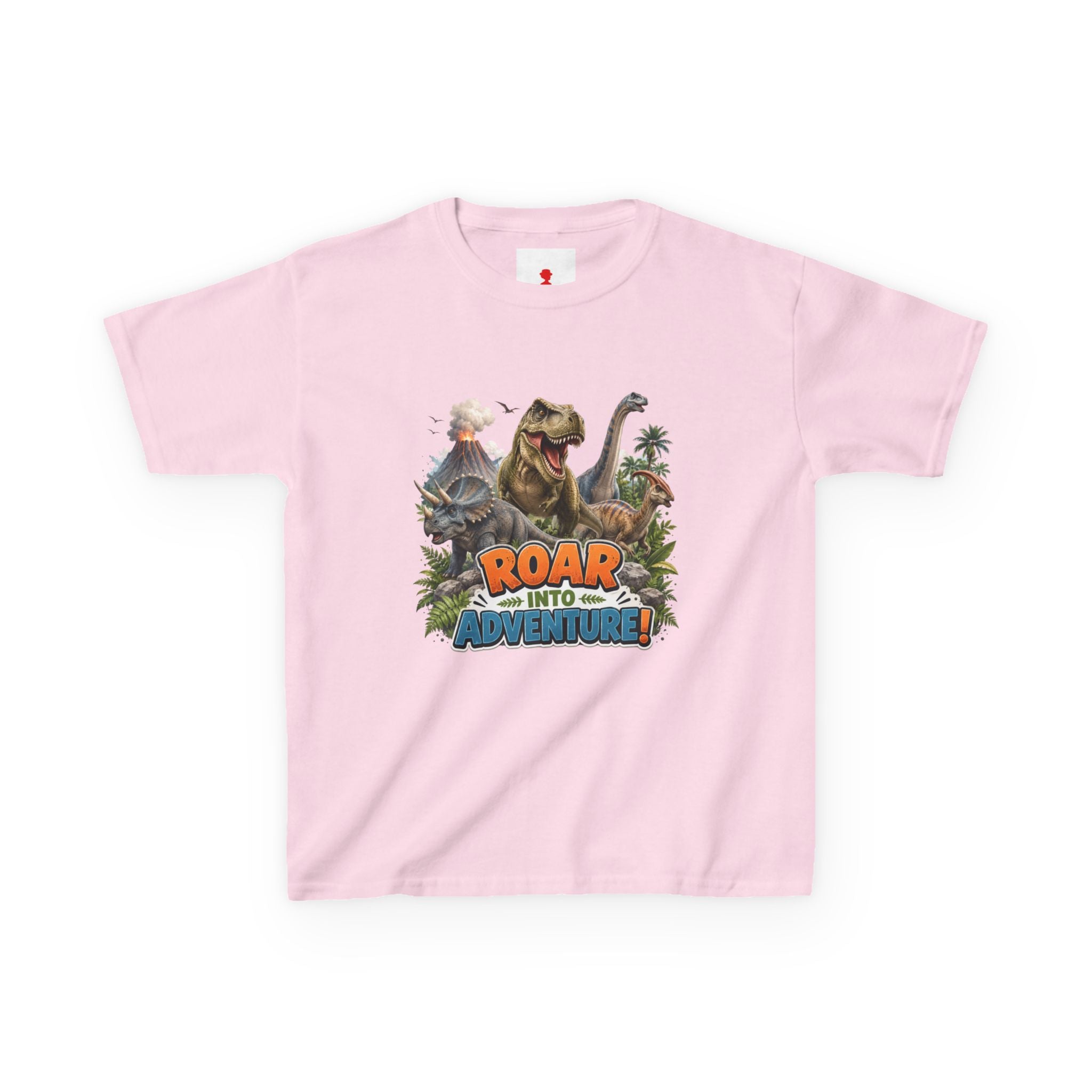 Kids Dinosaur Tee - "Roar Into Adventure" Graphic Shirt for Boys & Girls