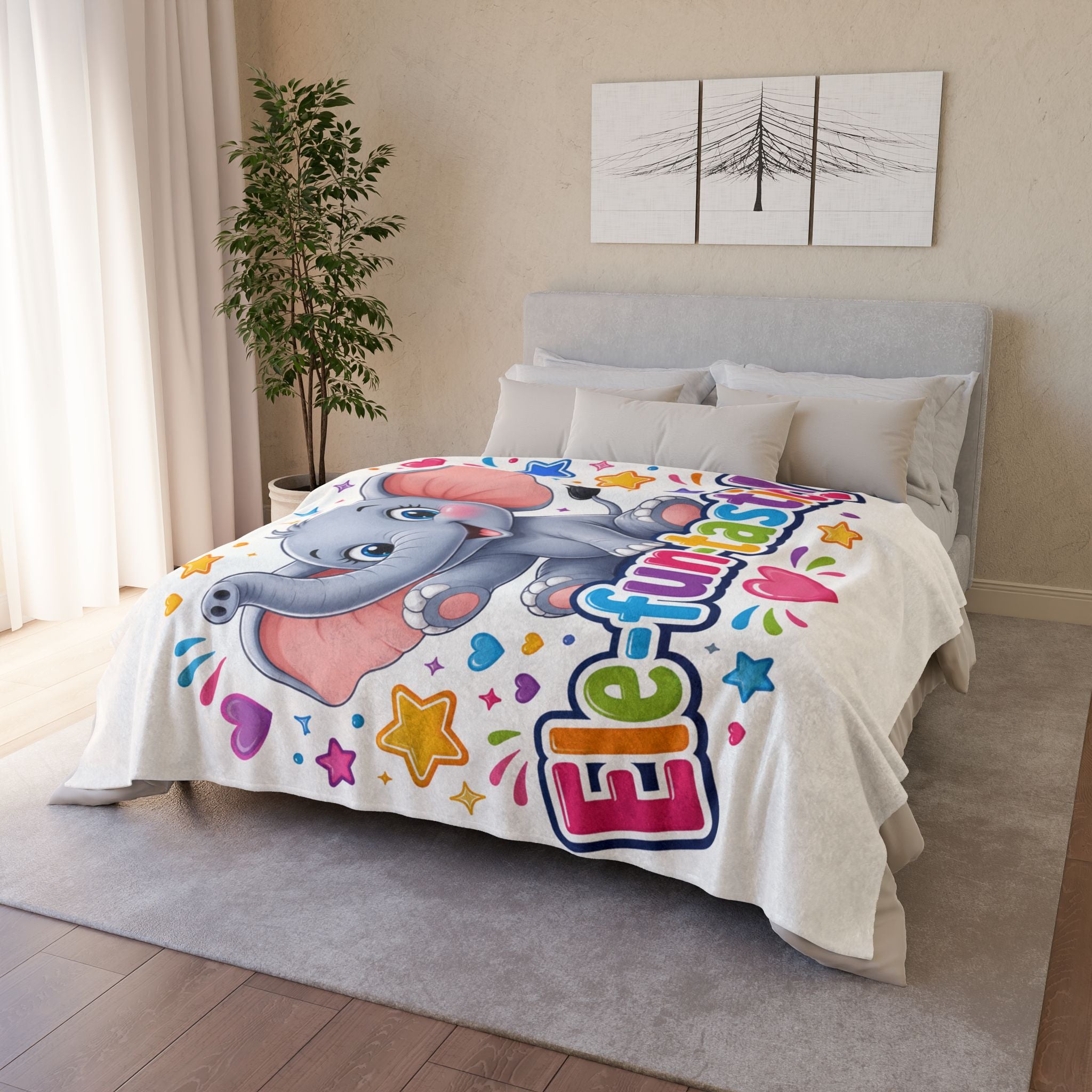 Ele-fun-tastic! Cute Baby Elephant Plush Throw Blanket