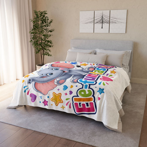 Ele-fun-tastic! Cute Baby Elephant Plush Throw Blanket