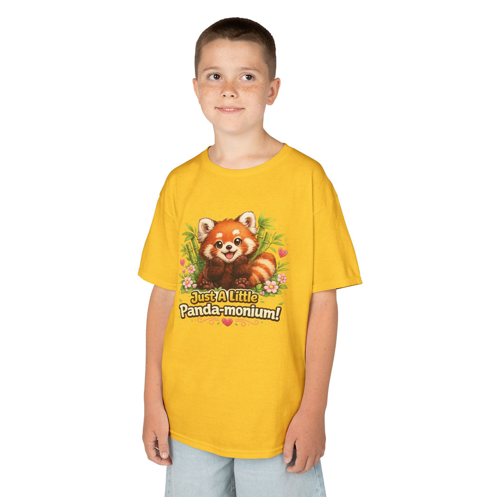Red Panda Illustration Kids T-Shirt | "Just A Little Panda-monium"