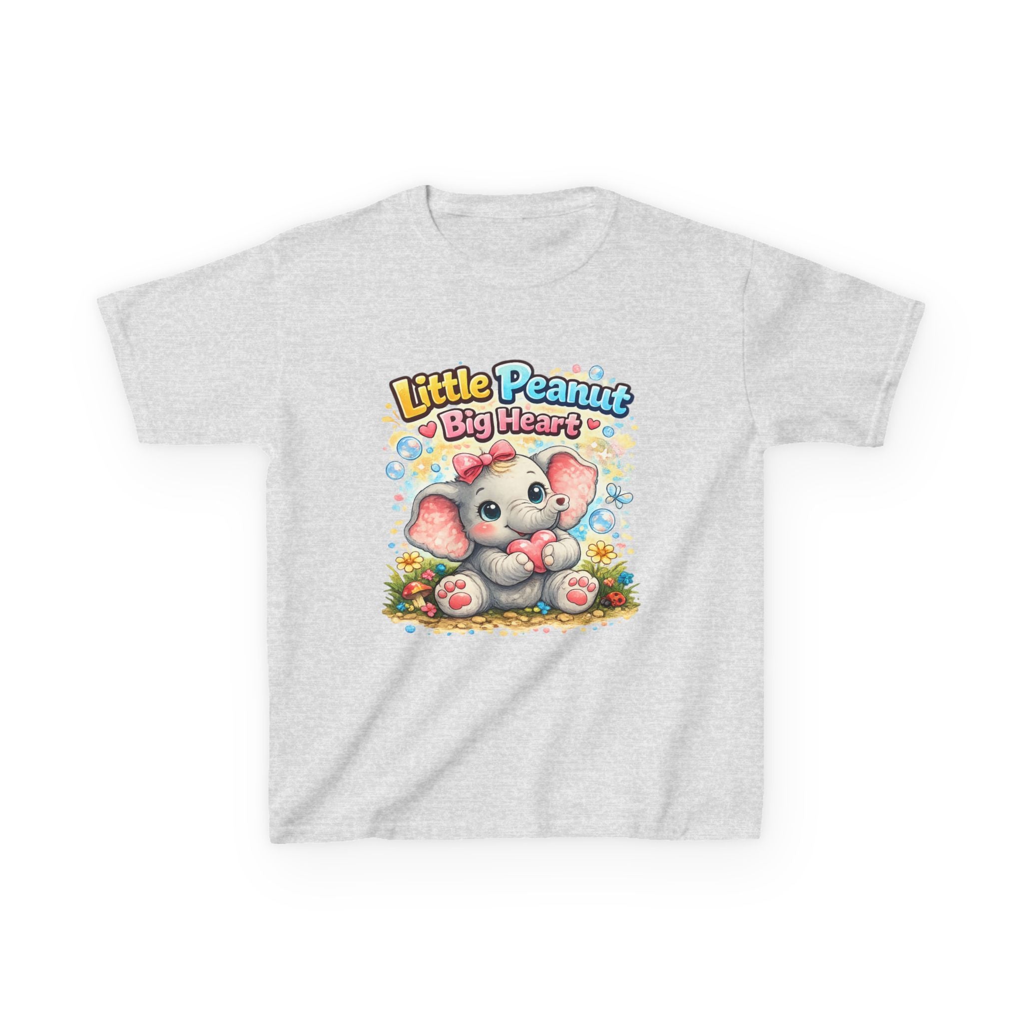 Kids Tee — "Little Peanut Big Heart" Cute Baby Elephant Shirt for Toddlers