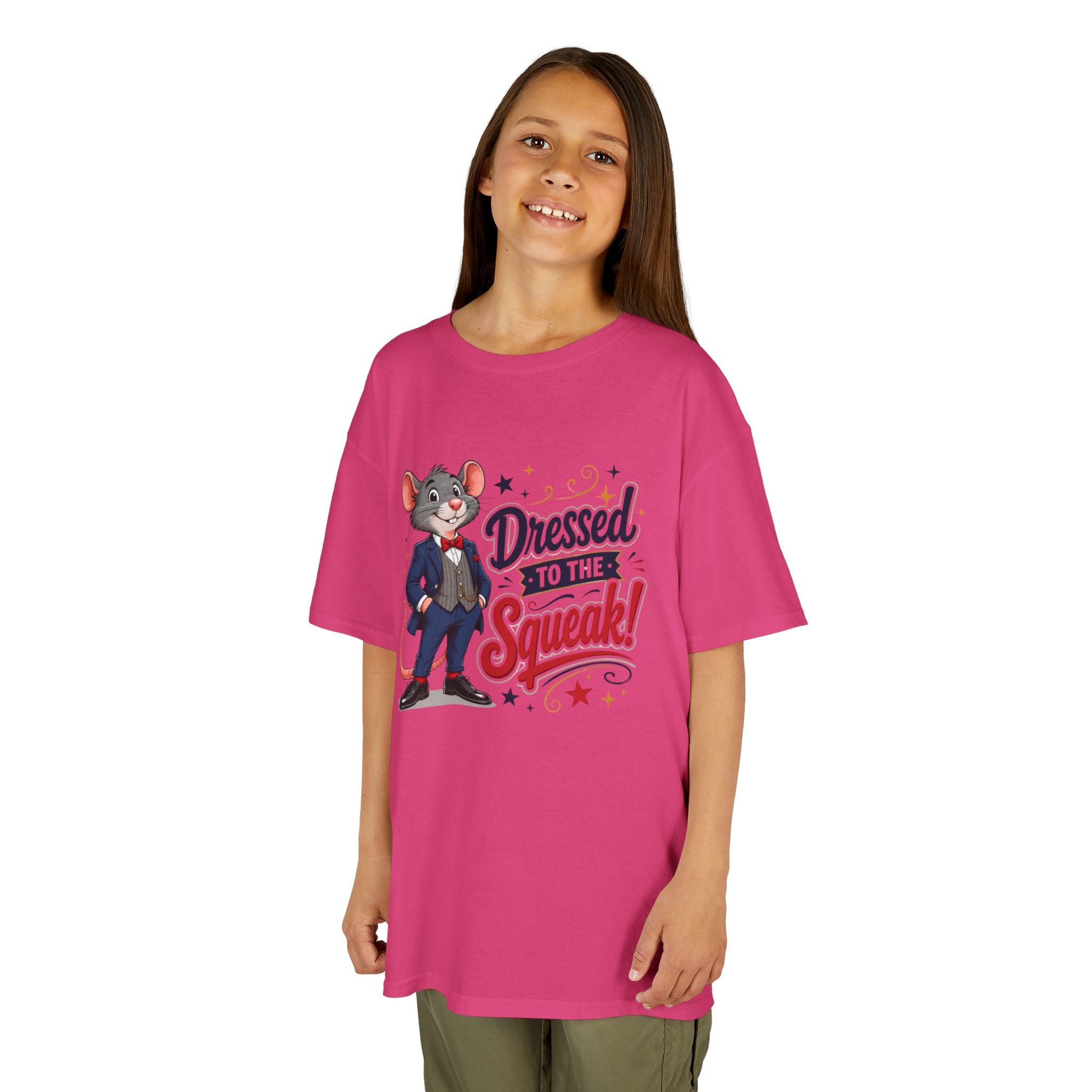 Kids Tee — "Dressed to the Squeak" Cartoon Mouse Graphic