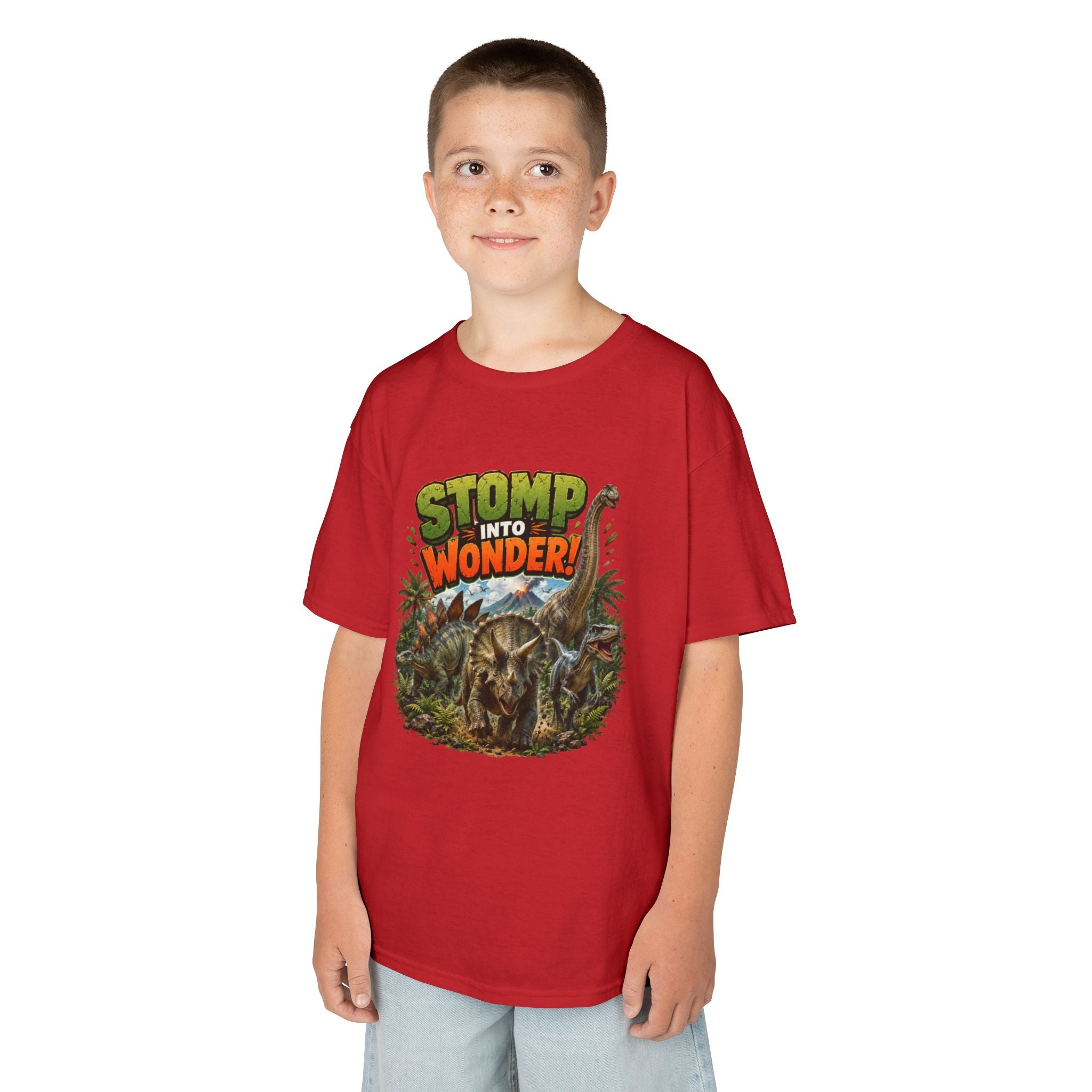 Kids T-Shirt - "Stomp Into Wonder" Dinosaur Graphic Tee