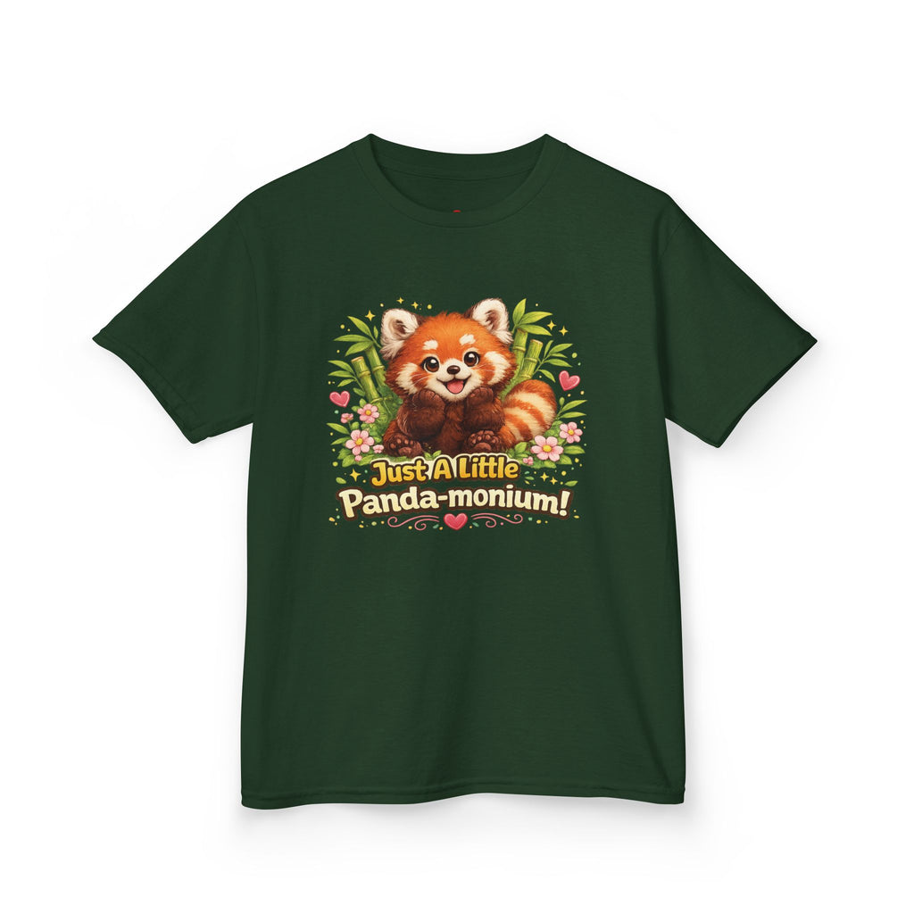 Red Panda Illustration Kids T-Shirt | "Just A Little Panda-monium"
