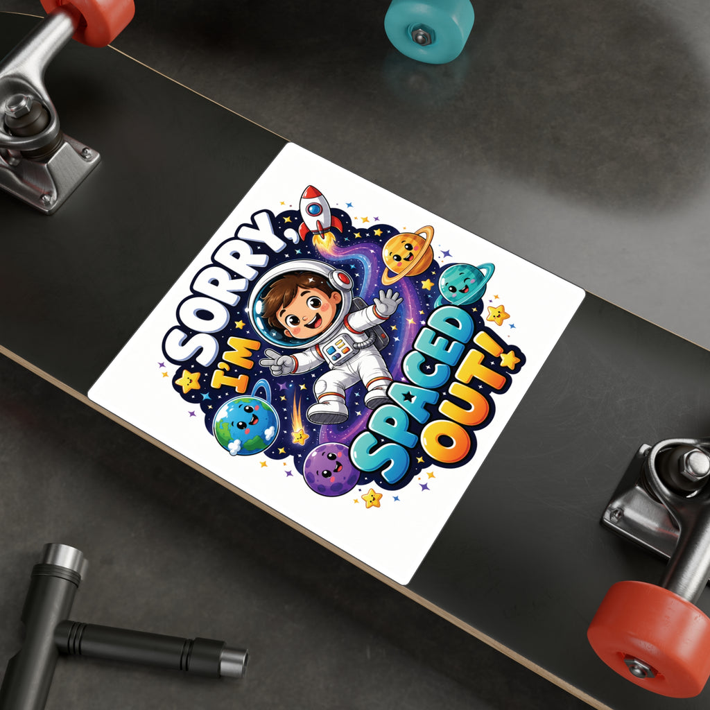 Sorry I’m Spaced Out! Astronaut Kids Vinyl Sticker