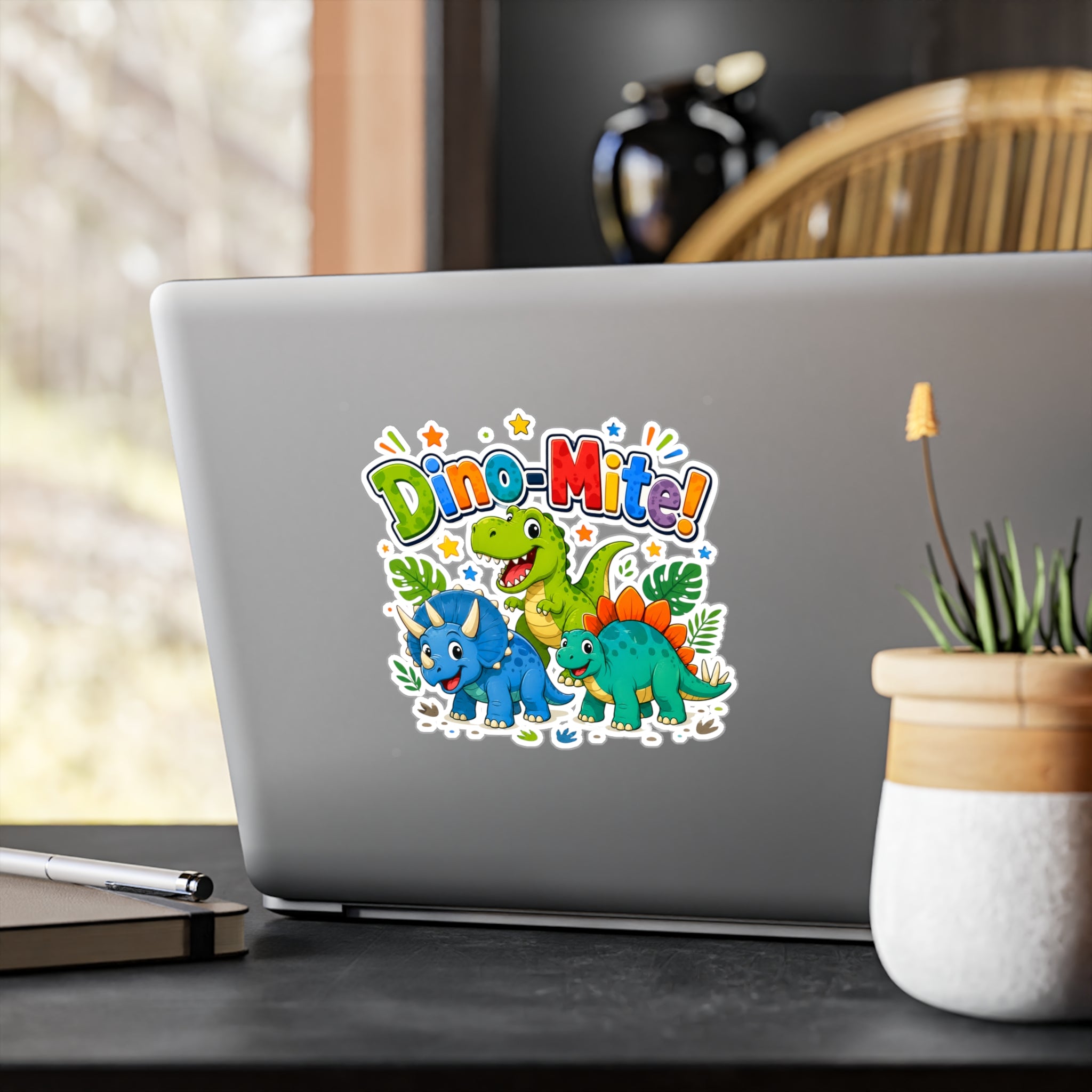 Dino-Mite! Kids' Dinosaur Kiss-Cut Vinyl Sticker
