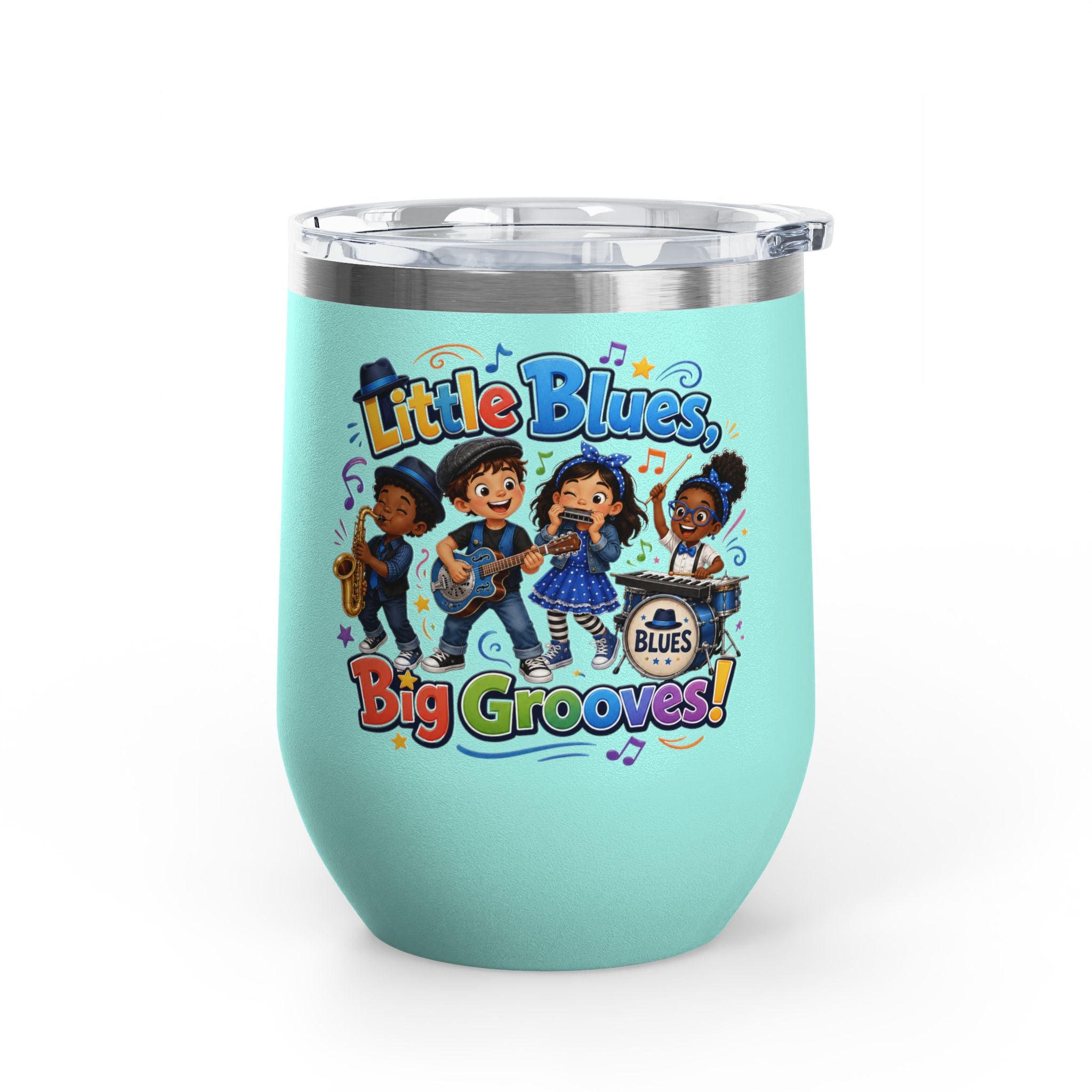 "Little Blues, Big Grooves!" Kids Band Insulated 12oz
