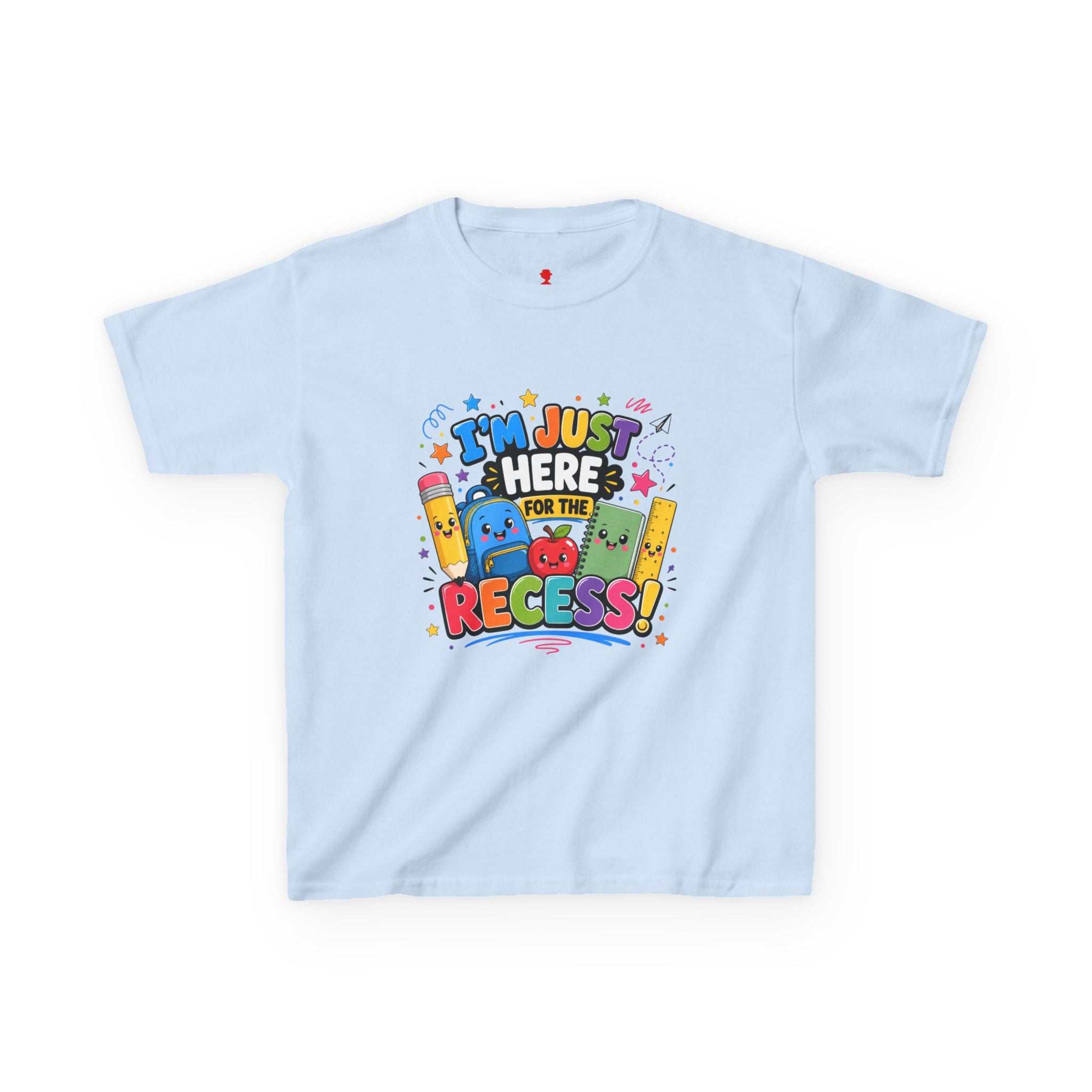 I'm Just Here for Recess Kids T-Shirt | Playful School Graphic Tee