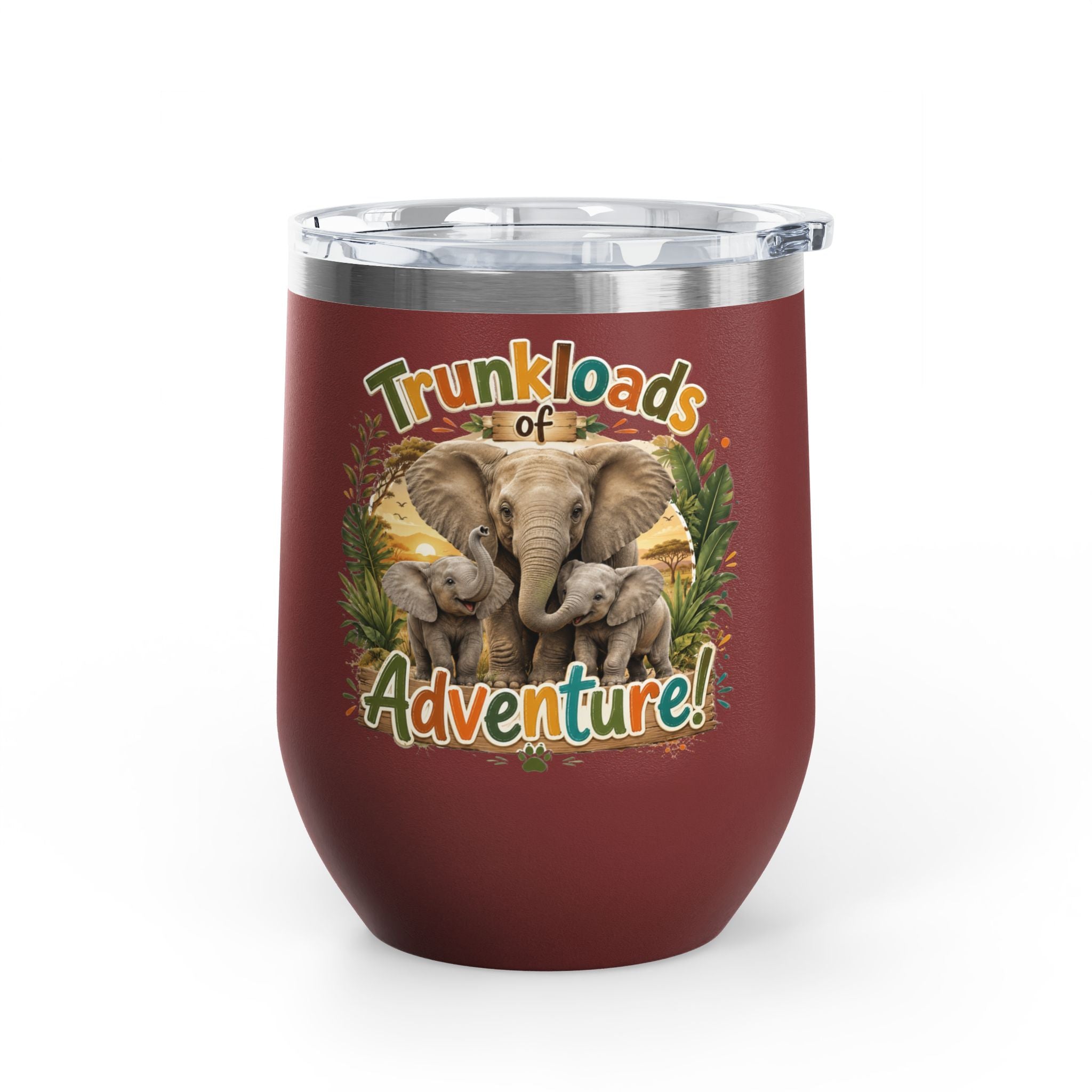 Elephant 'Trunkloads of Adventure' 12oz Tumbler