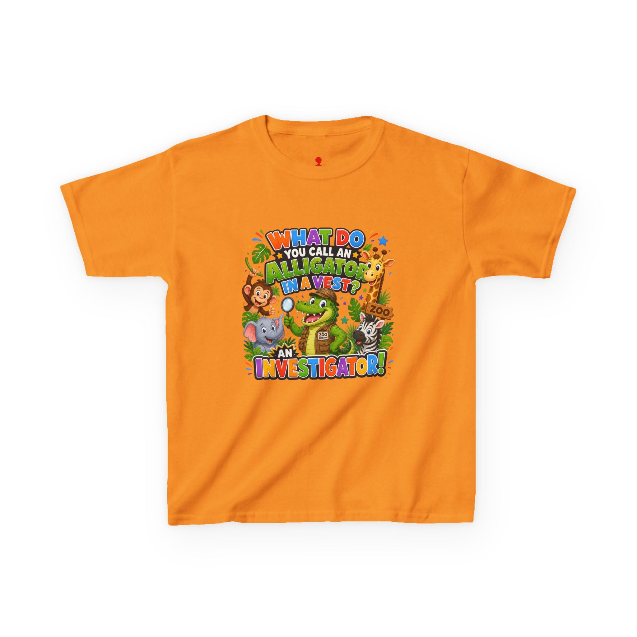 What Do You Call An Alligator? Investigator Kids T-Shirt | Cute Jungle Animals Puzzle
