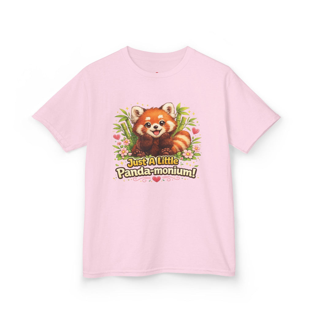 Red Panda Illustration Kids T-Shirt | "Just A Little Panda-monium"